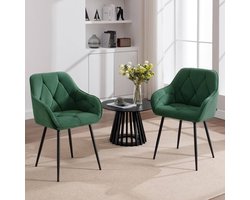 Luxe Eetkamerstoel met Fluweel en Ergonomisch Ontwerp – foto 6