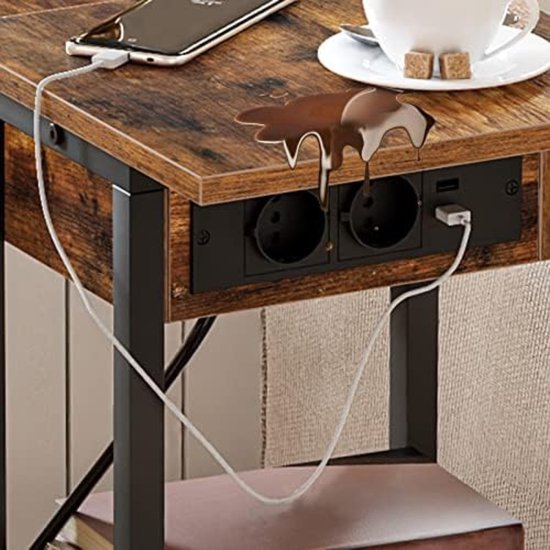 Flexibele Bijzettafel met Oplaadstation en Opbergruimte – foto 5