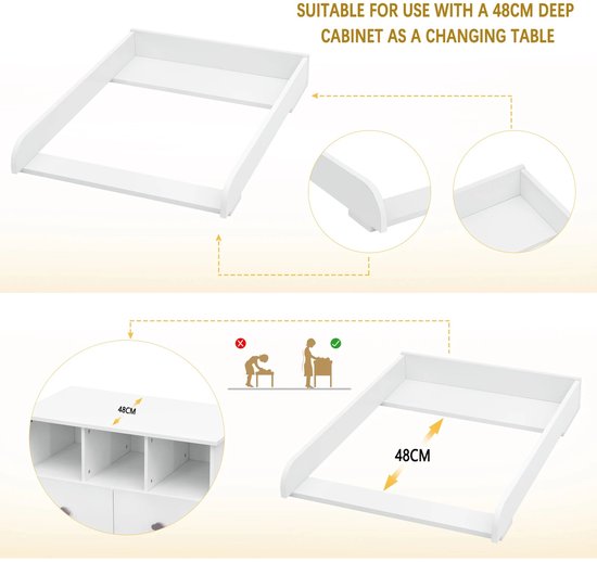 Comfortabel Verschoningsopzetstuk voor Commode - Wit – foto 1
