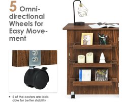 Vouwbare Multifunctionele Tafel met Opbergruimte en Wielen – foto 1