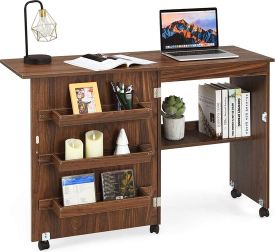Vouwbare Multifunctionele Tafel met Opbergruimte en Wielen – foto 3