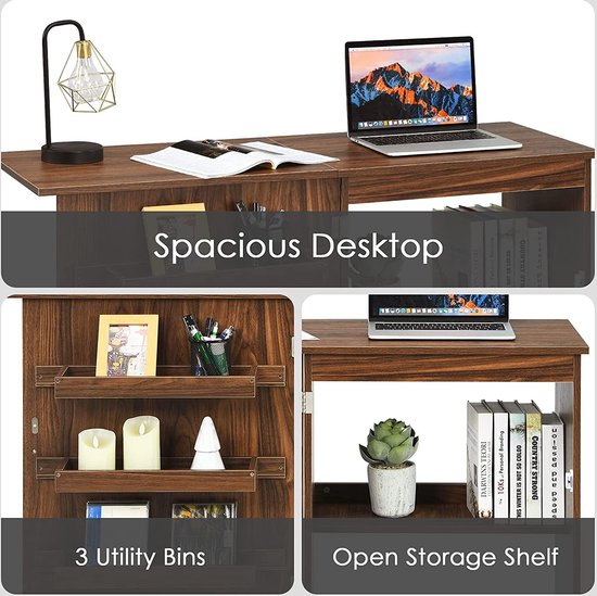 Vouwbare Multifunctionele Tafel met Opbergruimte en Wielen – foto 5