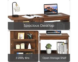 Vouwbare Multifunctionele Tafel met Opbergruimte en Wielen – foto 6