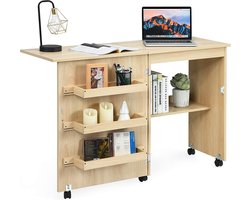 Multifunctionele Opvouwbare Hobbytafel met Wielen en Opbergruimte – foto 5