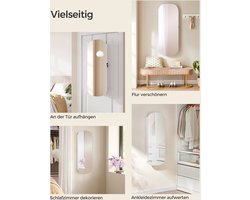 Elegante Sieraden Wandkast met Gebogen Spiegel en Interne Verlichting – foto 2
