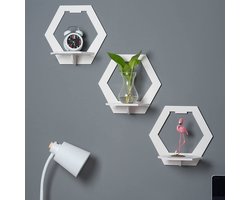Veelzijdige Wandplankenset voor Presentatie en Decoratie, Wit (3 stuks) – foto 6