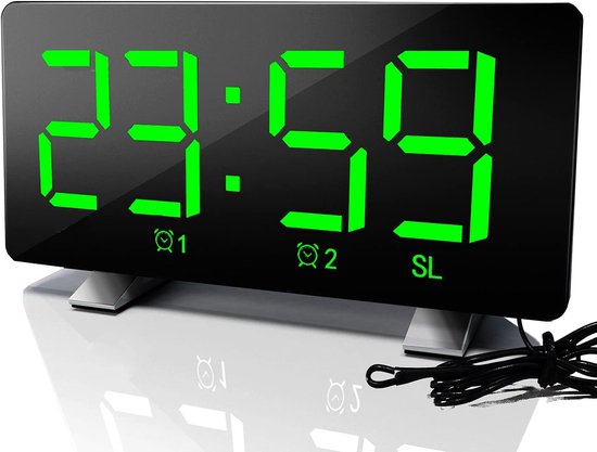 Multifunctionele Wekkerradio met Groot LED-display en USB-oplaadpoort – foto 1