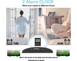 Multifunctionele Wekkerradio met Groot LED-display en USB-oplaadpoort – foto 5