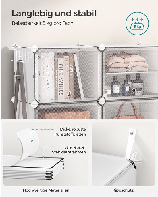 Modulair Opbergrek met 10 Vakken - Veelzijdige en Ruimtelijke Organisator – foto 5