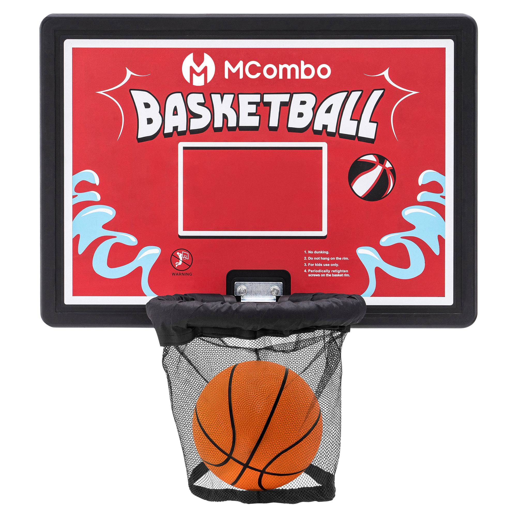 Trampoline basketbalring set BH07 - blauw/rood – foto 7