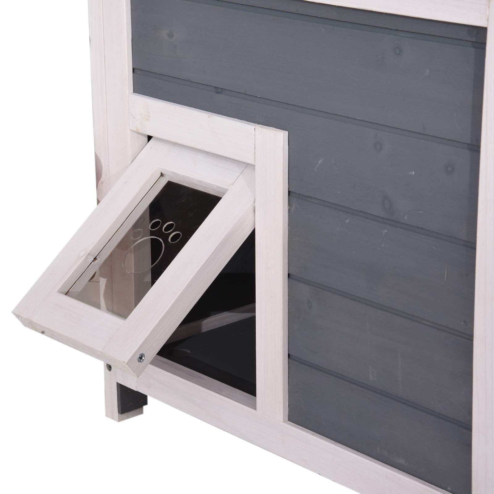 Lovupet Kattenhuis Kattenvilla Kattenhok 2 Verdiepingen Weerbestendig 0508EY – foto 6