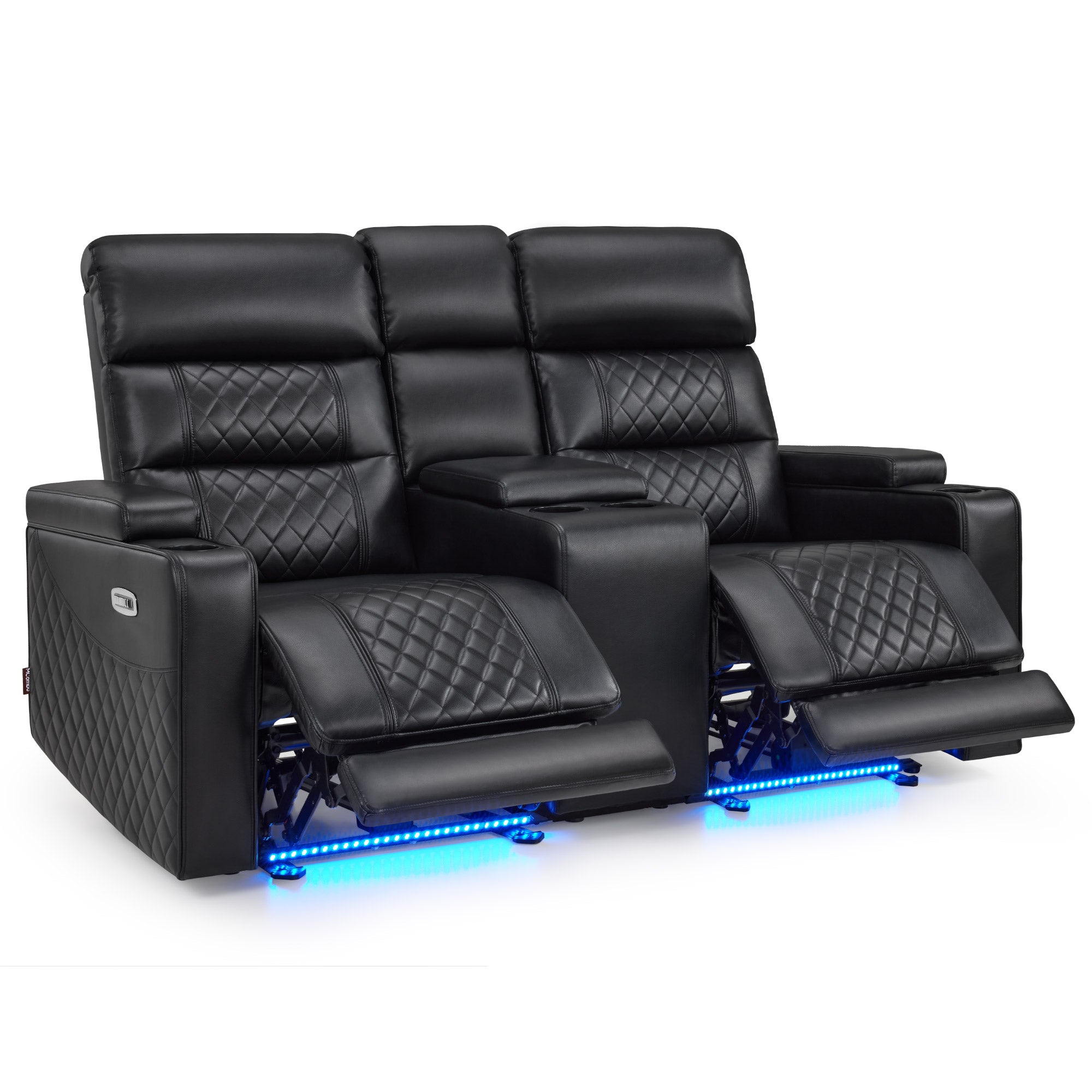 Zero-Gravity Bioscoop Relaxfauteuil, 1/2/3-Zits, LED, Verstelbare Hoofdsteun, Zwart – foto 10