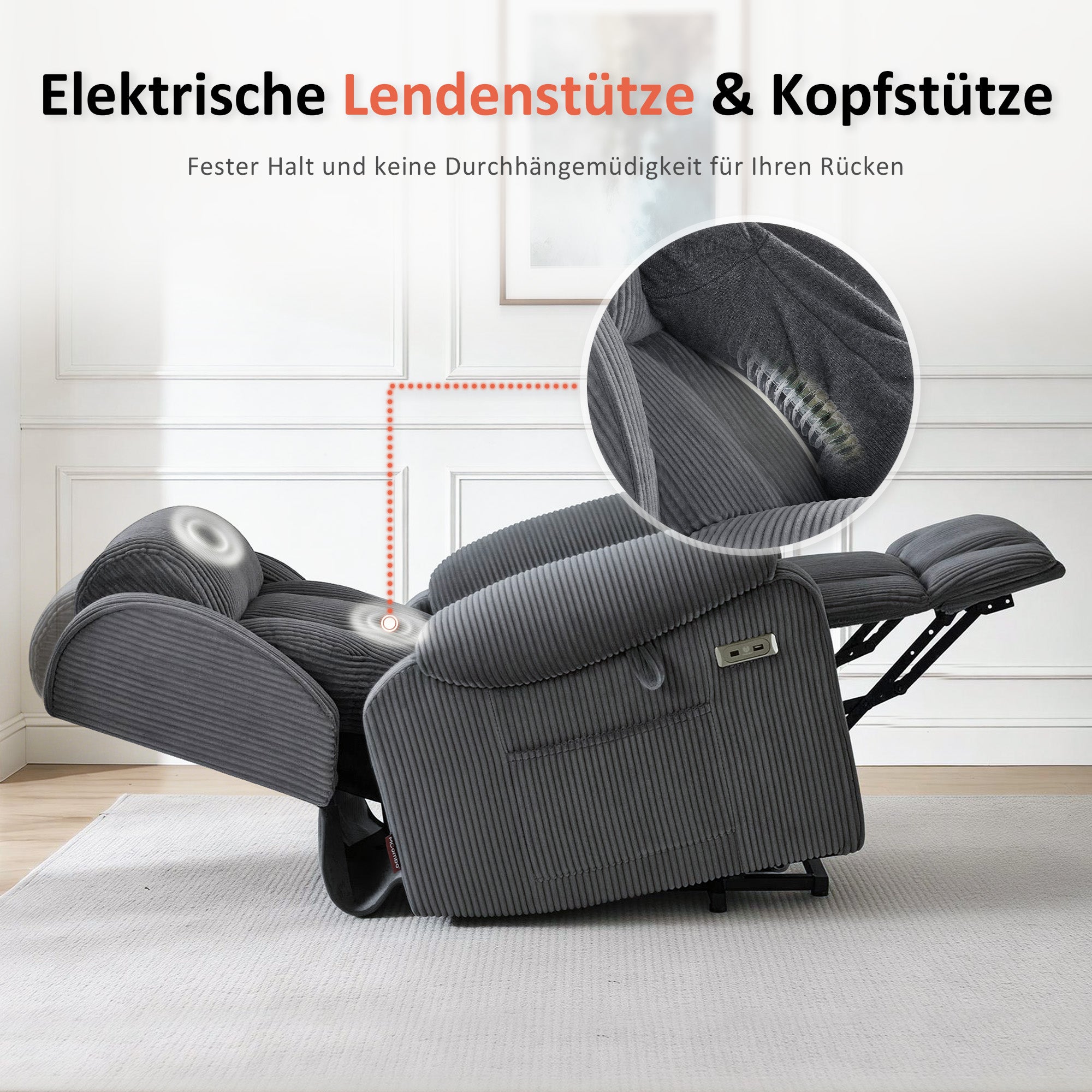 TV-fauteuil met 4 motoren, sta-op hulp, elektrisch verstelbaar, massage & verwarming, 7558 – foto 12
