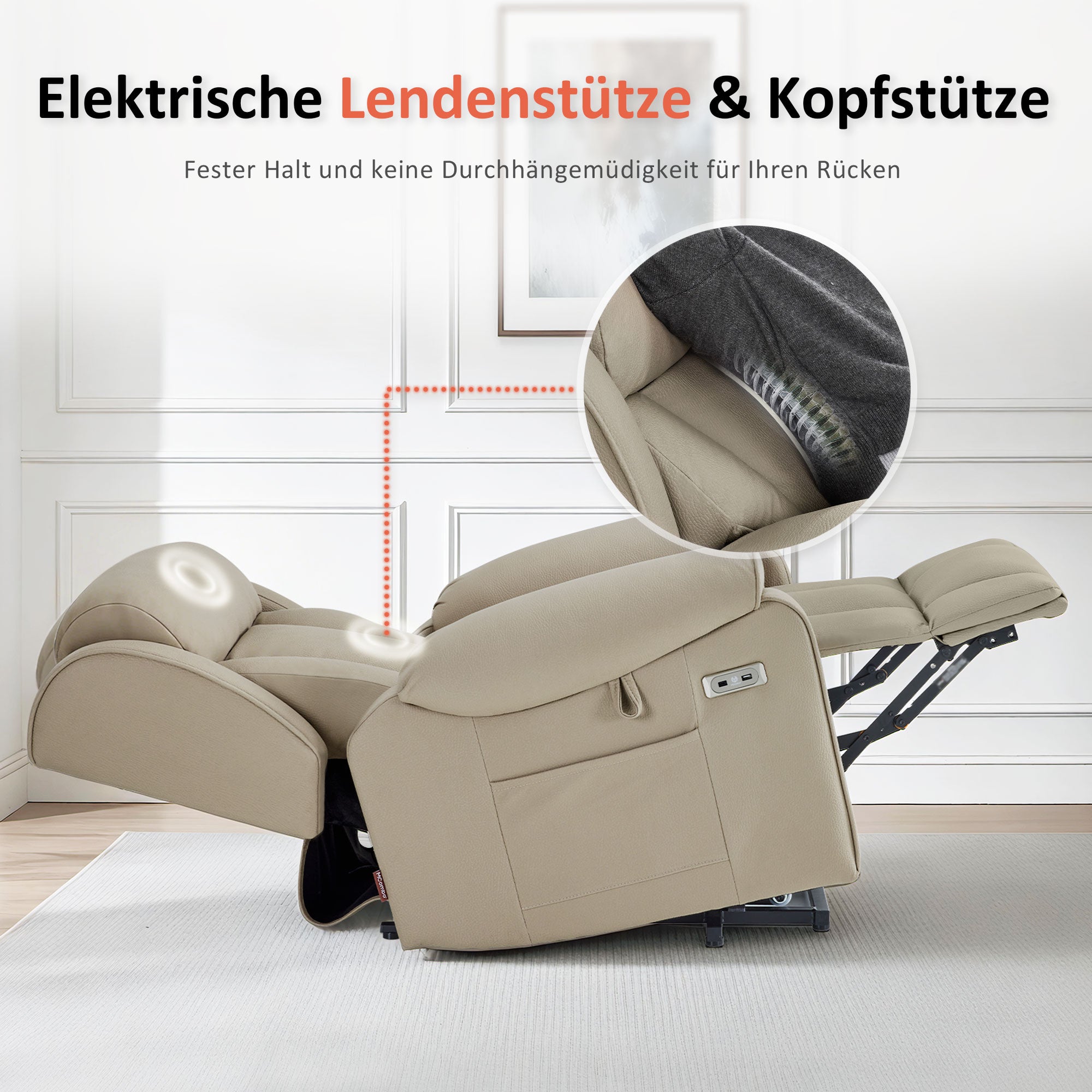TV-fauteuil met 4 motoren, sta-op hulp, elektrisch verstelbaar, massage & verwarming, 7558 – foto 4