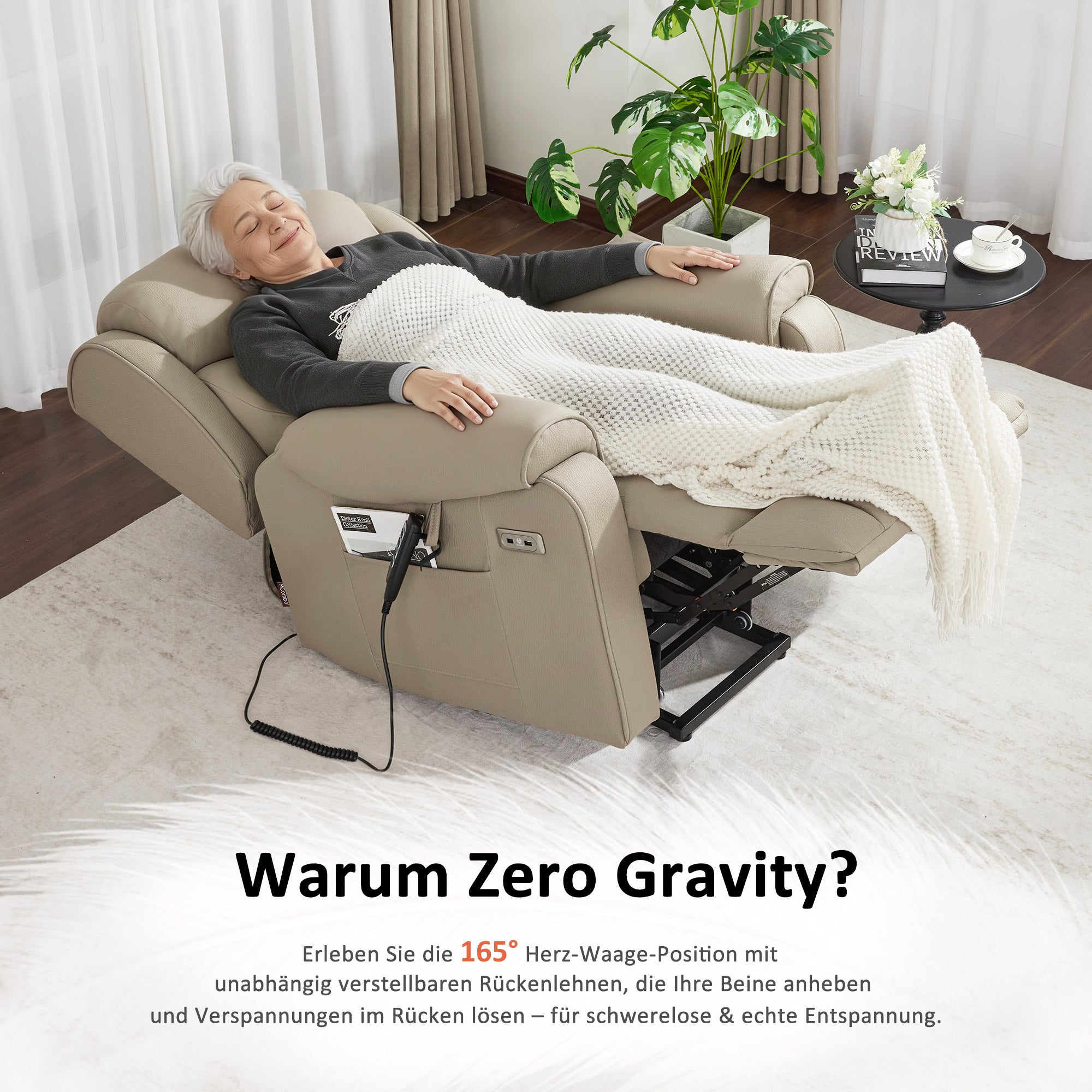 TV-fauteuil met 4 motoren, sta-op hulp, elektrisch verstelbaar, massage & verwarming, 7558 – foto 6