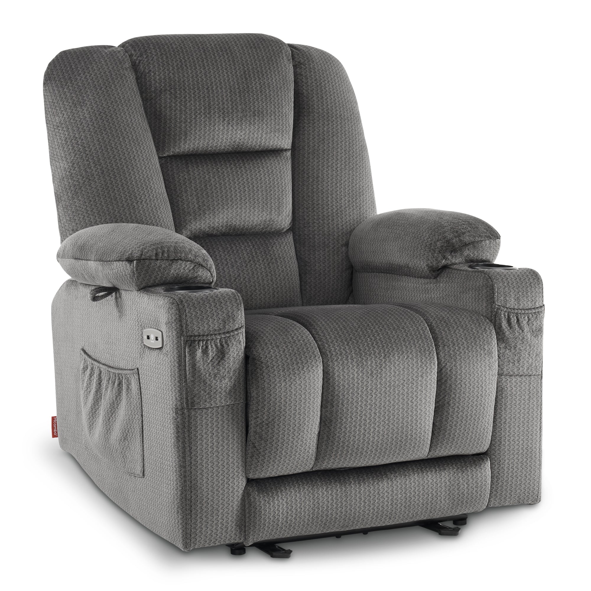 Elektrische Relaxfauteuil met Massage & Warmtefunctie, USB & Bekerhouder – foto 1