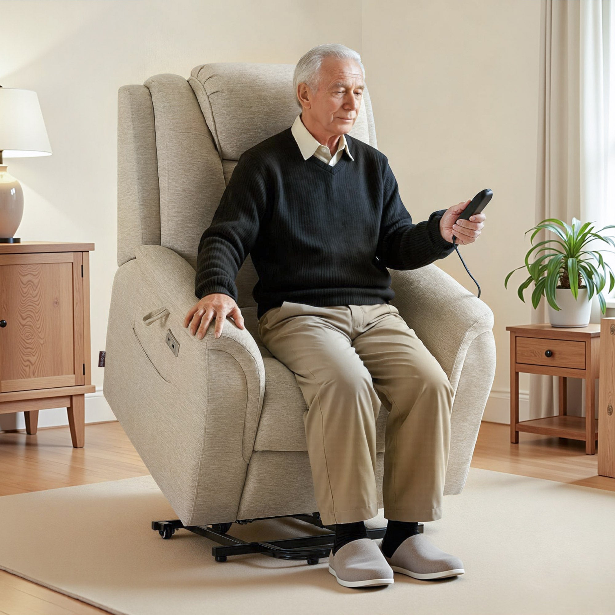 Relaxfauteuil met sta-op hulp, massage & verwarming, verstelbare hoofdsteun, 7269 – foto 13
