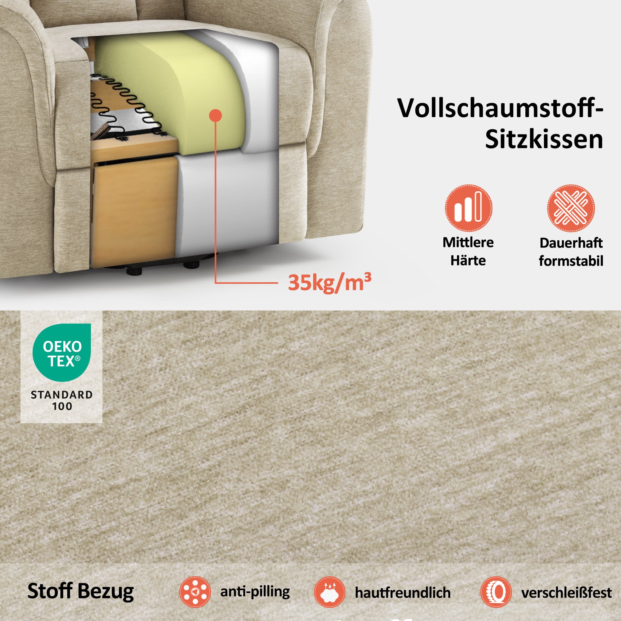 Relaxfauteuil met sta-op hulp, massage & verwarming, verstelbare hoofdsteun, 7269 – foto 17