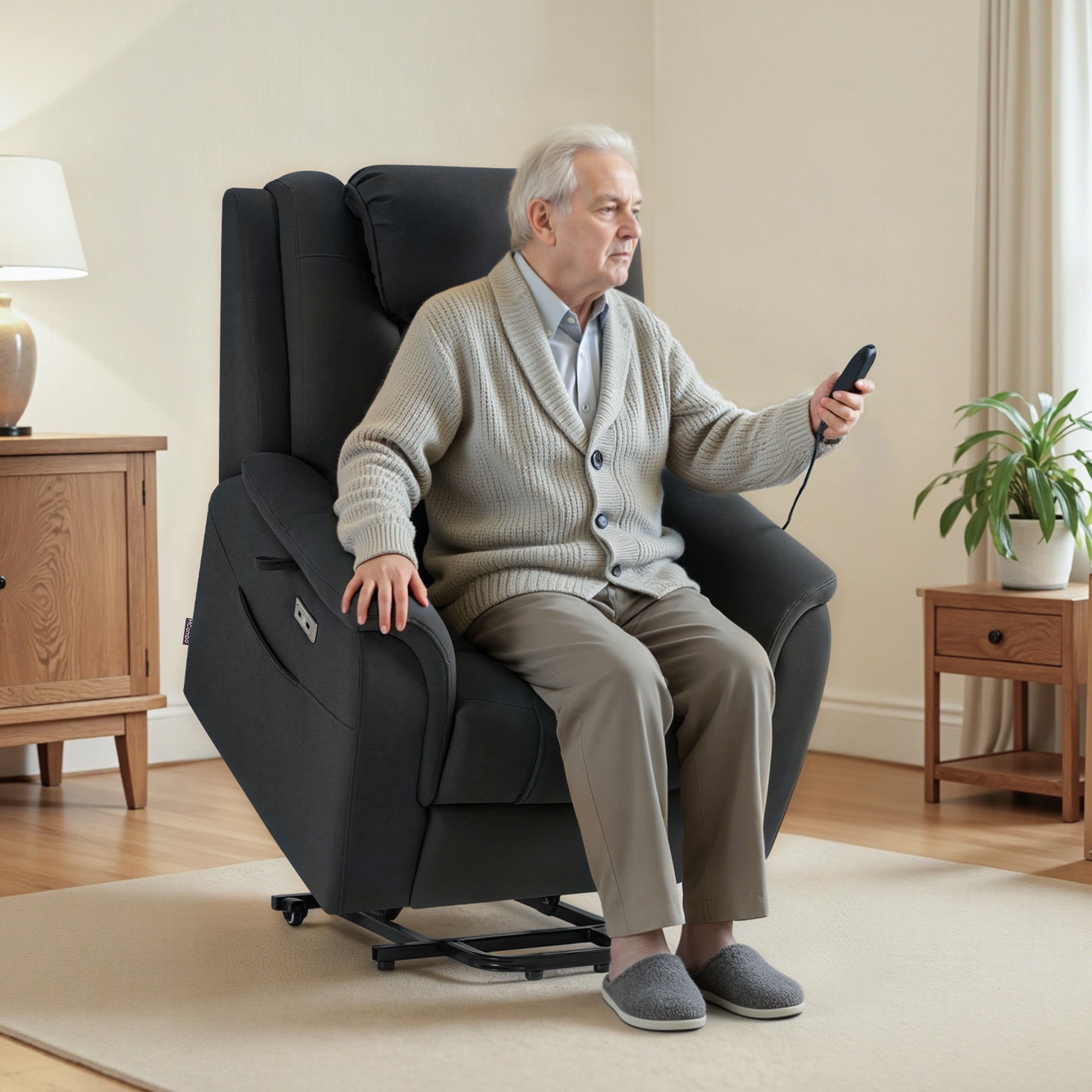 Relaxfauteuil met sta-op hulp, massage & verwarming, verstelbare hoofdsteun, 7269 – foto 5
