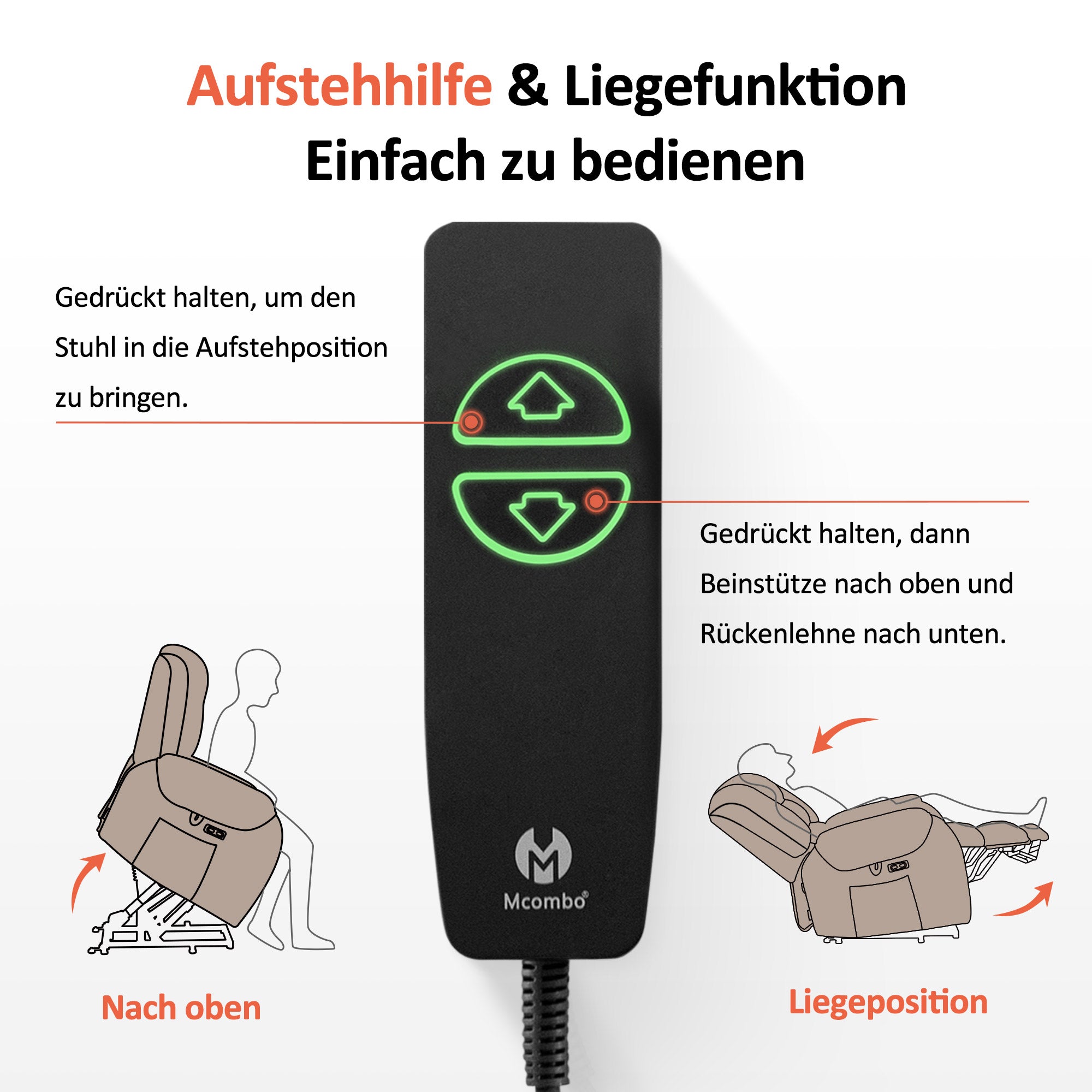 TV-stoel met sta-op hulp, elektrisch, massage & verwarming, 7252 – foto 7