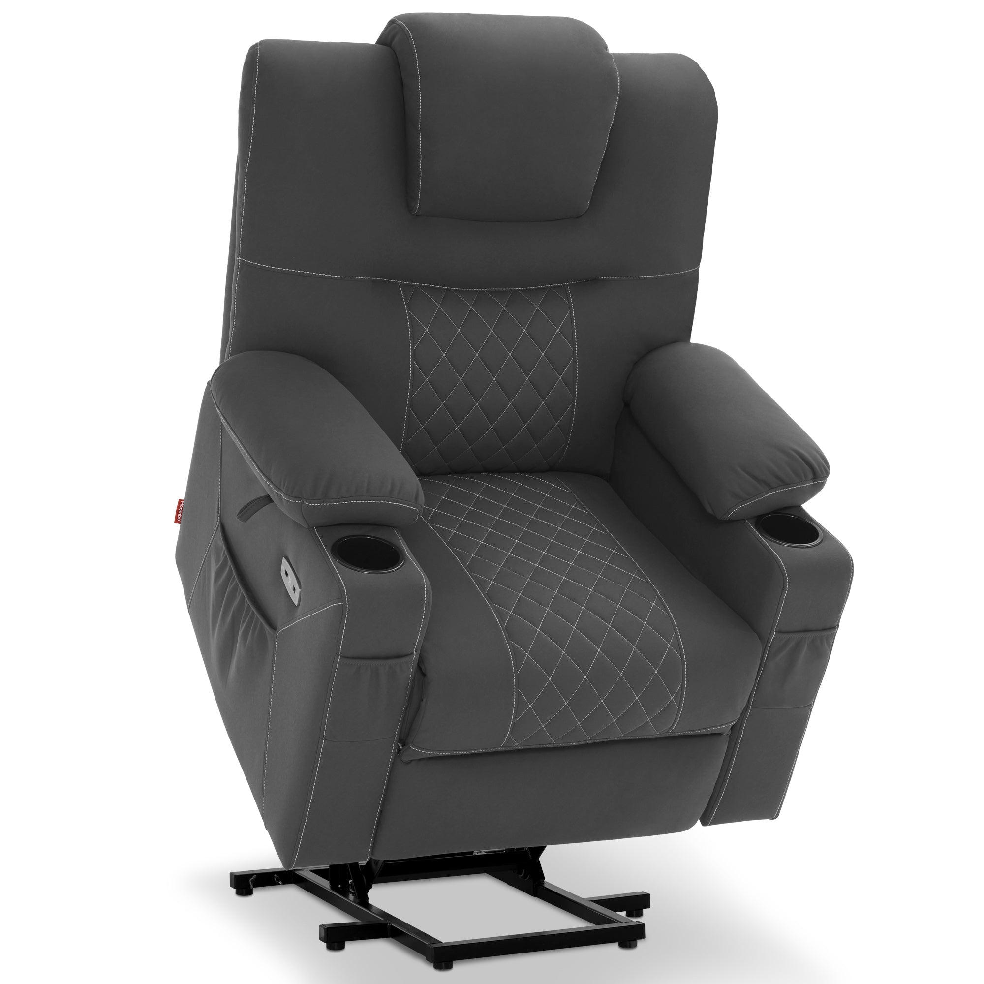 TV-fauteuil met elektrische sta-op hulp, Relaxfauteuil met massage & warmtefunctie – foto 1