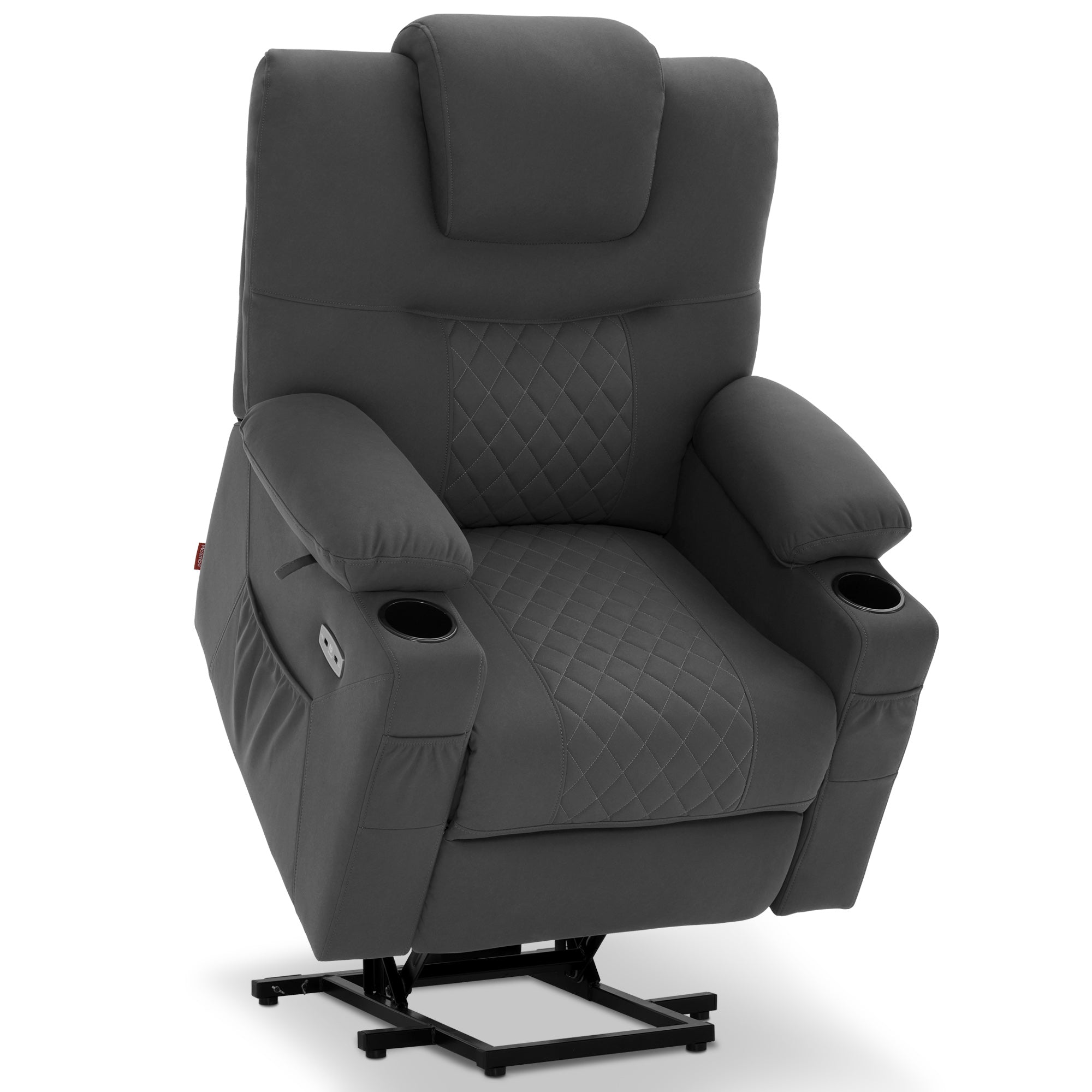 TV-fauteuil met elektrische sta-op hulp, Relaxfauteuil met massage & warmtefunctie – foto 11