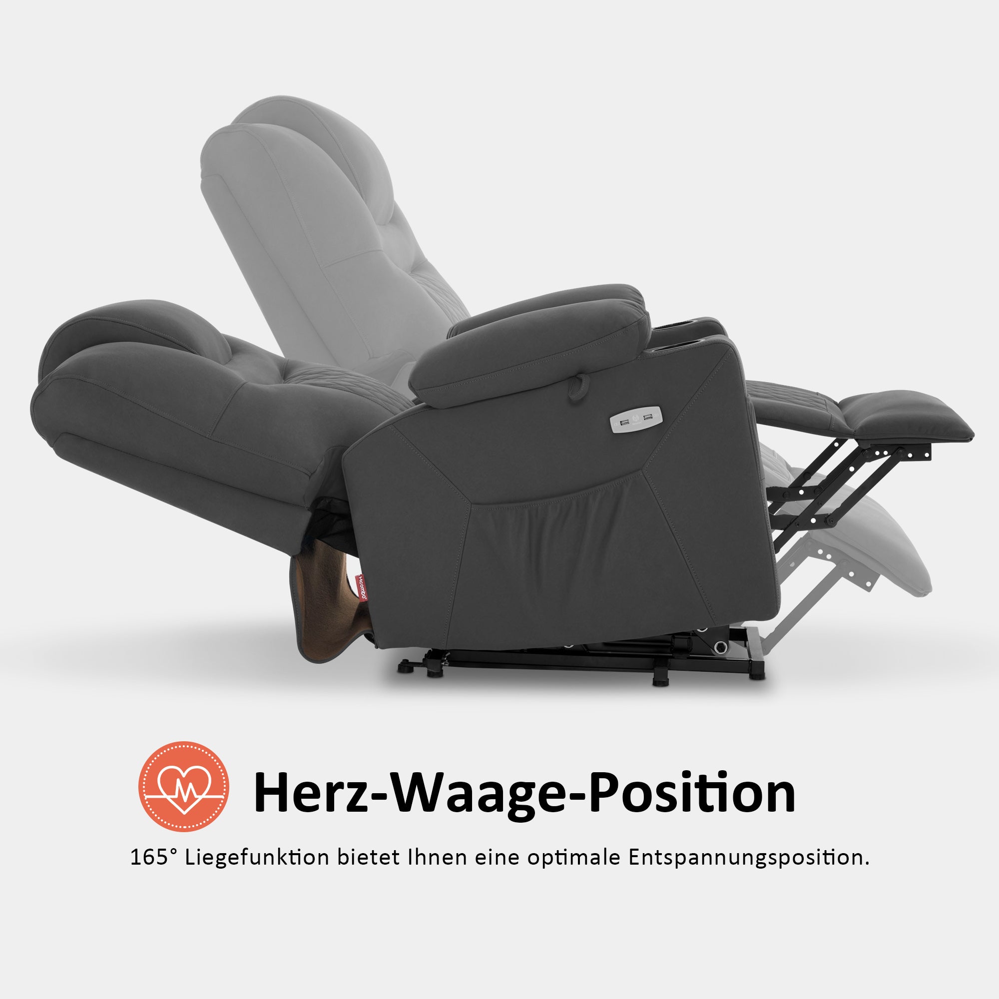 TV-fauteuil met elektrische sta-op hulp, Relaxfauteuil met massage & warmtefunctie – foto 13