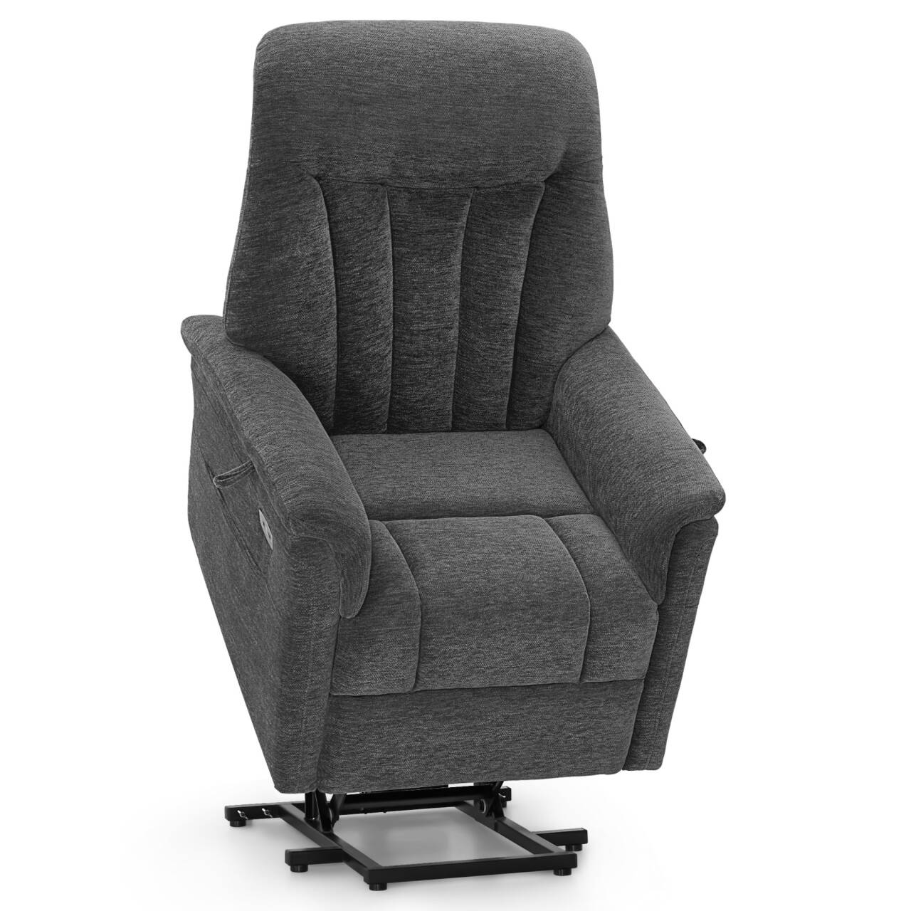 TV-fauteuil met opstahulp elektrisch, relaxstoel met ligfunctie tot 145°, grijs, 7117 – foto 1