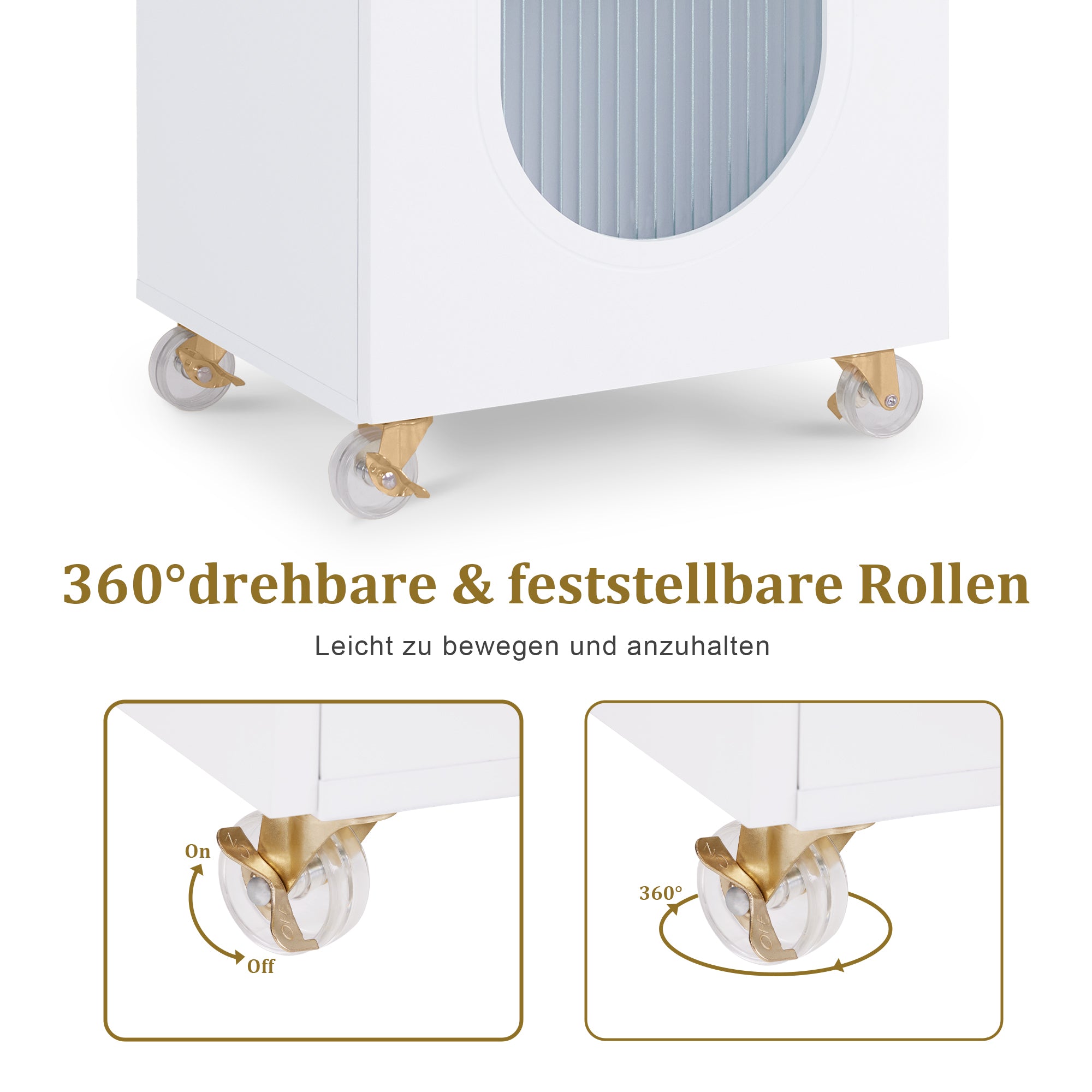 Kapperswagen Salon Trolley Wit met Laden & Föhnhouder, 31,4x37x85,5 cm, 0051 – foto 7