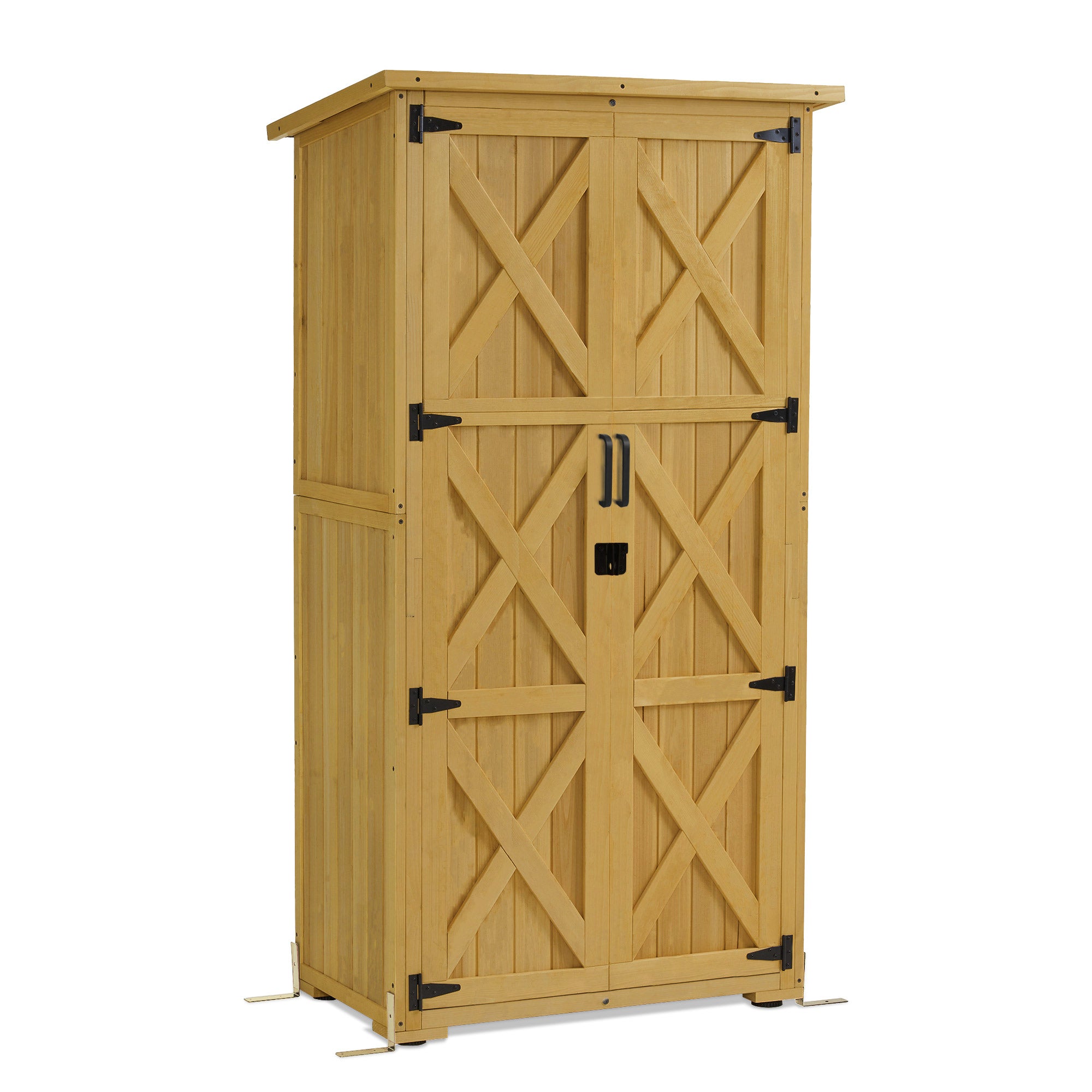 Tuinkast hout, weerbestendig, tuinhuisje klein, buiten, 55x90x169cm, 0878-F – foto 1