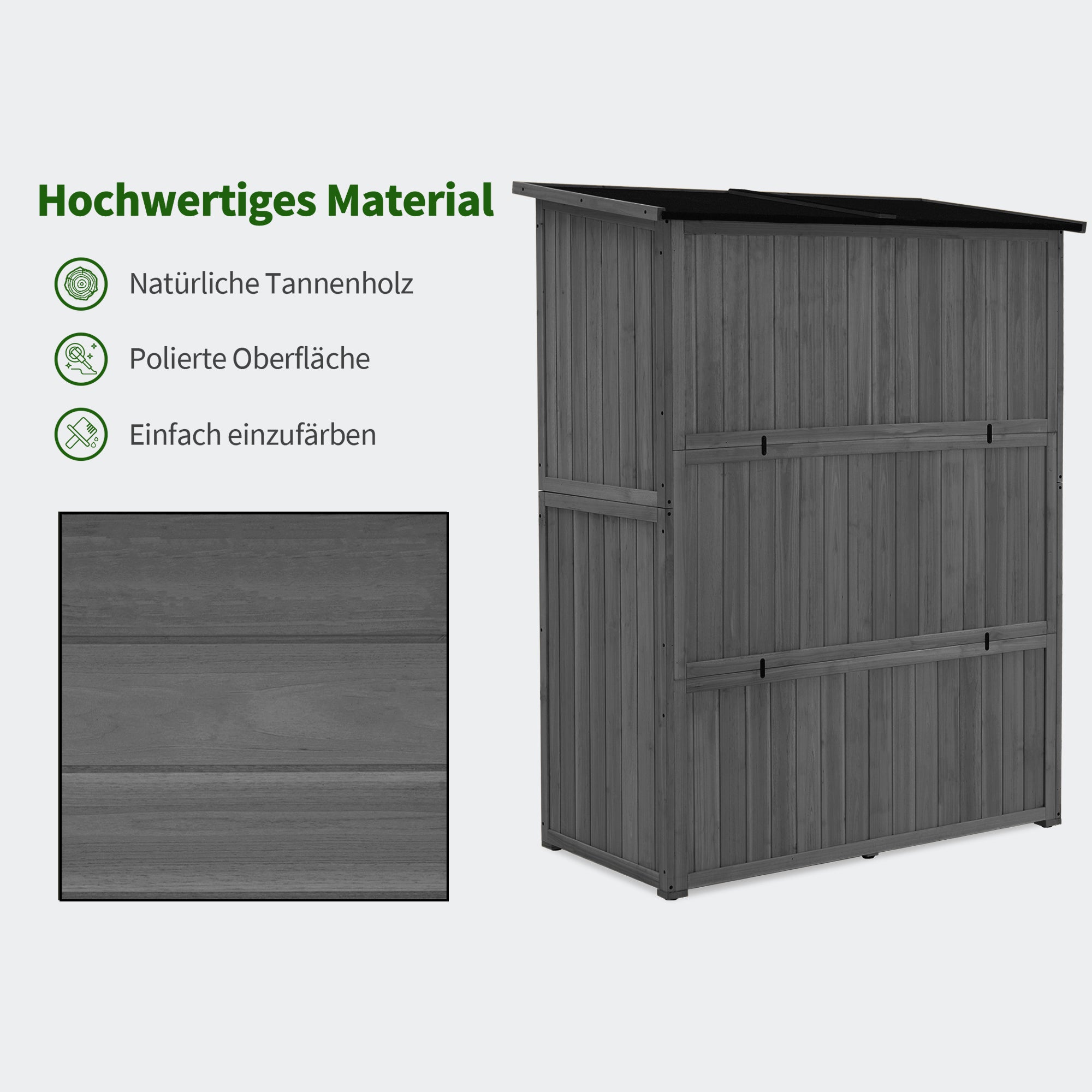 Tuinkast hout, weerbestendig, tuinhuisje klein, buiten, 59x127x168 cm, 0912-F – foto 14