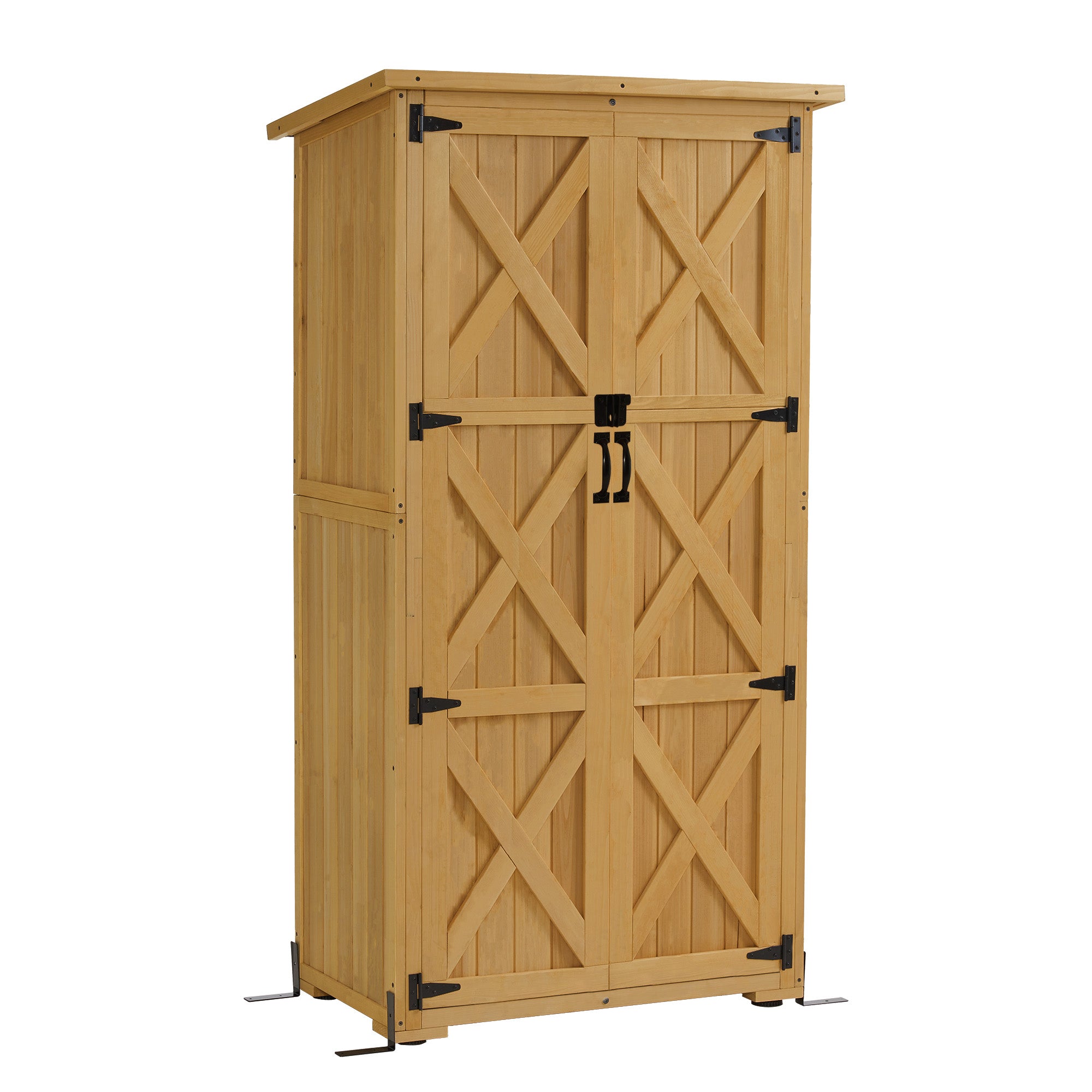 tuinkast hout, weerbestendig, buiten opslagruimte voor balkon & terras, 90×55×169cm, 0878 – foto 1