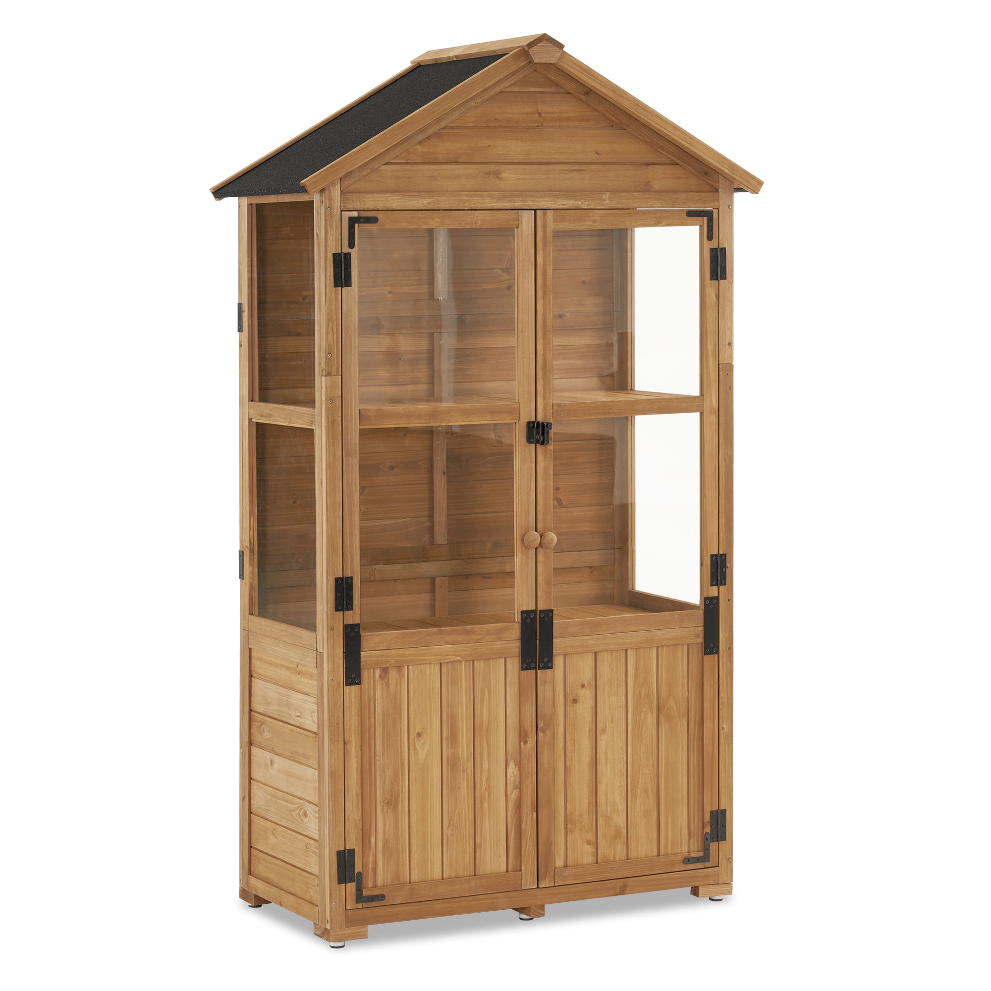 Kleine Houten Tuinkast, Weerbestendig Tuinhuisje voor Balkon & Terras – foto 1