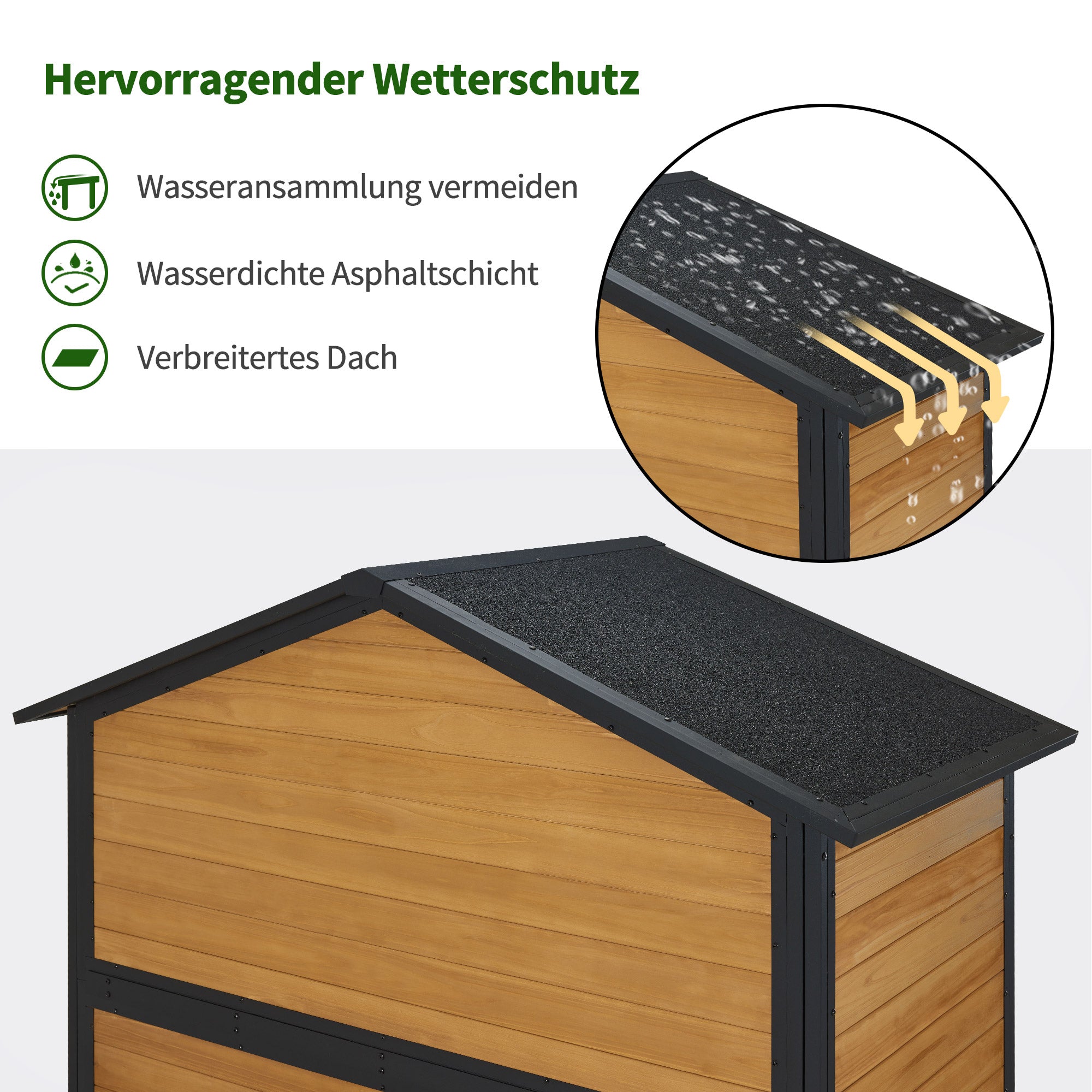 Tuinkast hout met metalen frame, 3 planken, weerbestendig, buitenopslag, 0937 – foto 8