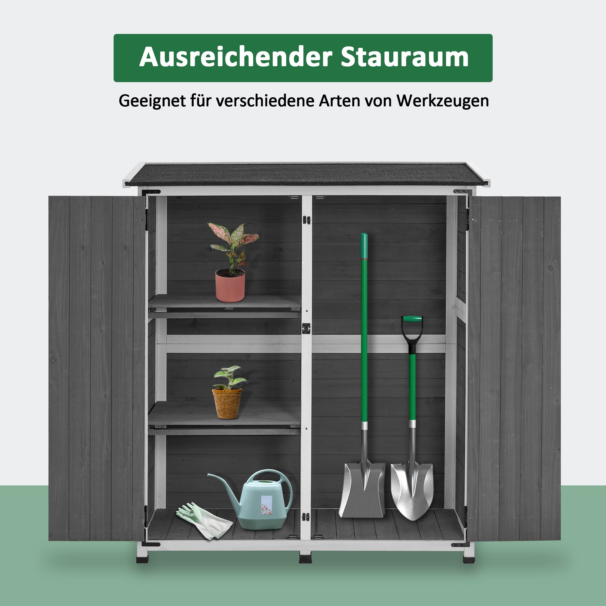 Houten Gartenschrank, weerbestendig, klein tuinhuisje, voor buiten, balkon & terras – foto 13