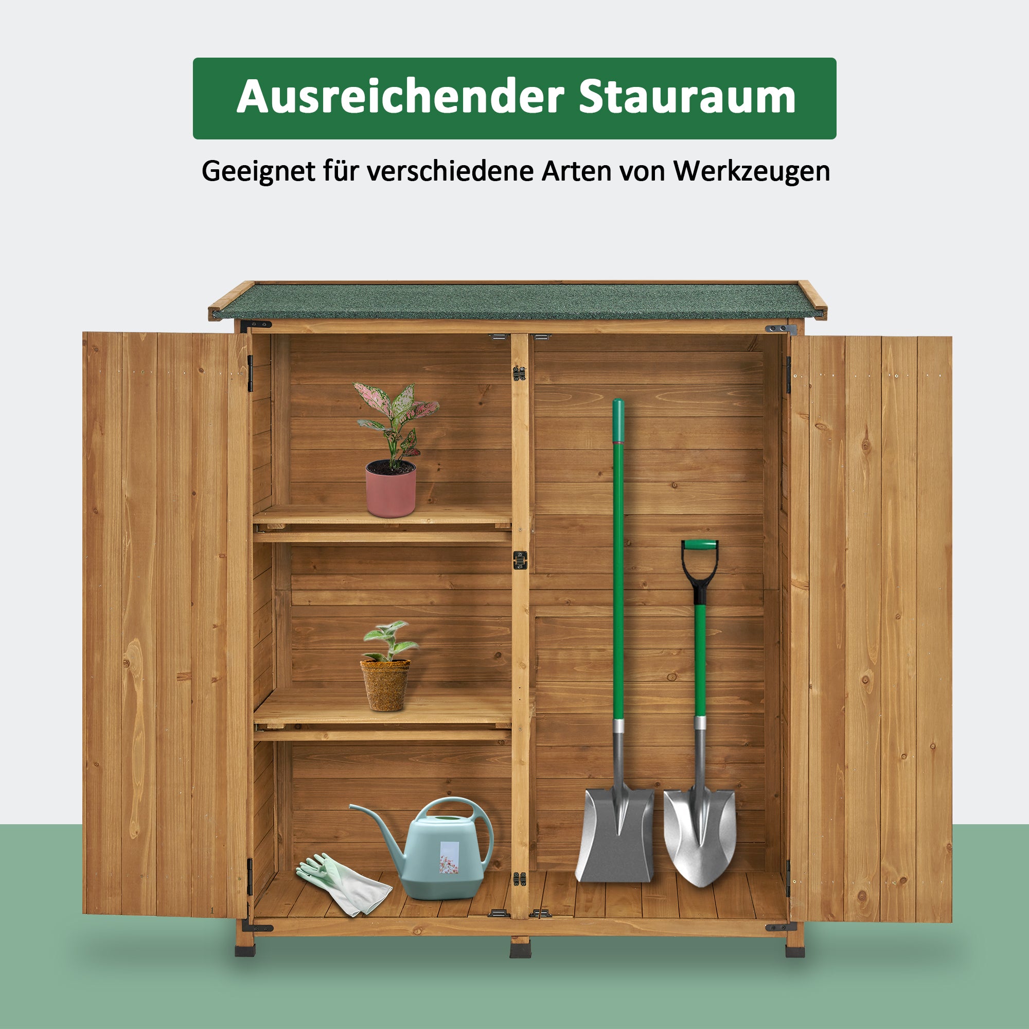 Houten Gartenschrank, weerbestendig, klein tuinhuisje, voor buiten, balkon & terras – foto 5