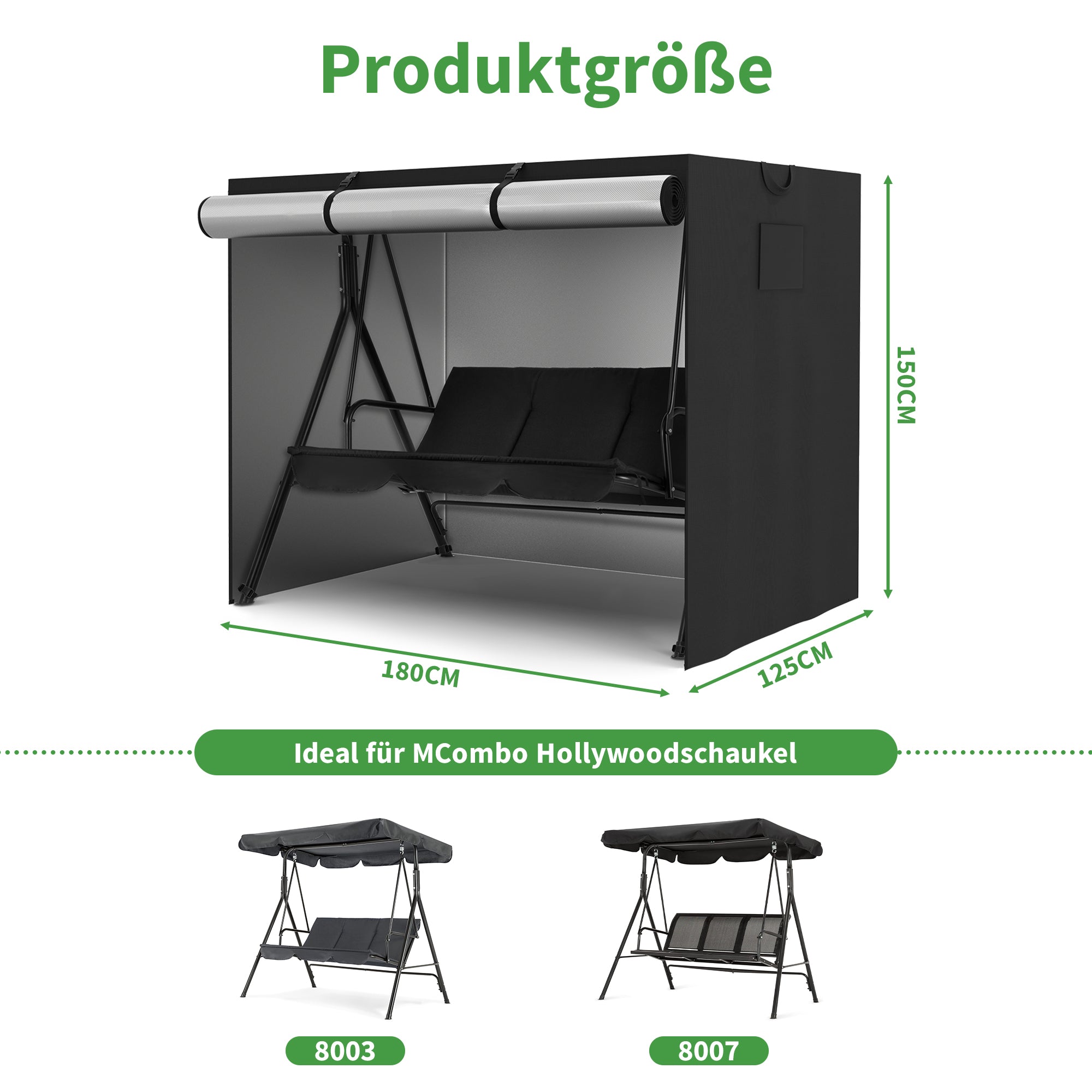 Hollywoodschommel afdekhoes, waterdicht & UV-bestendig, scheurbestendig, 4001/4002 – foto 4