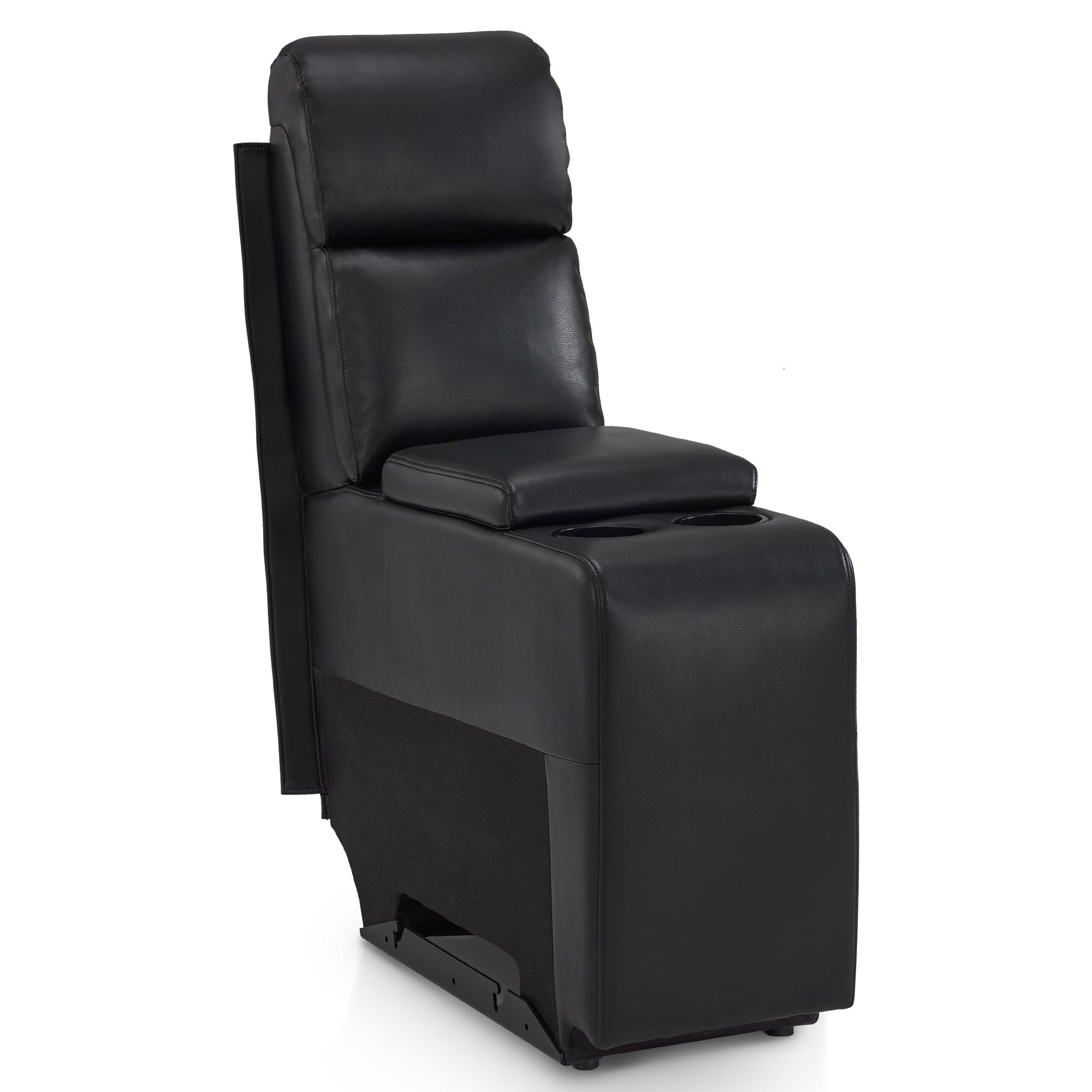 Console voor 2-zits Bioscoopstoel 7705 - Opbergruimte & Bekerhouder (zwart kunstleer) – foto 1