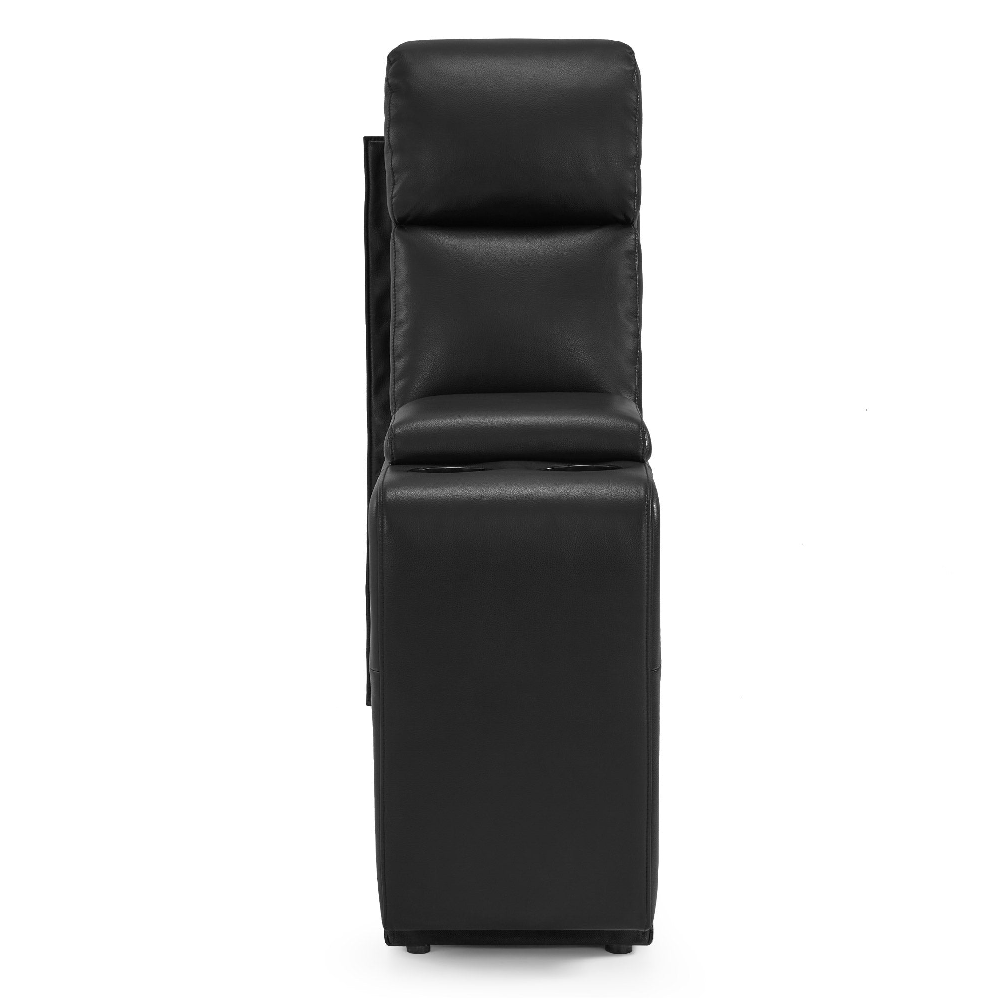 Console voor 2-zits Bioscoopstoel 7705 - Opbergruimte & Bekerhouder (zwart kunstleer) – foto 4