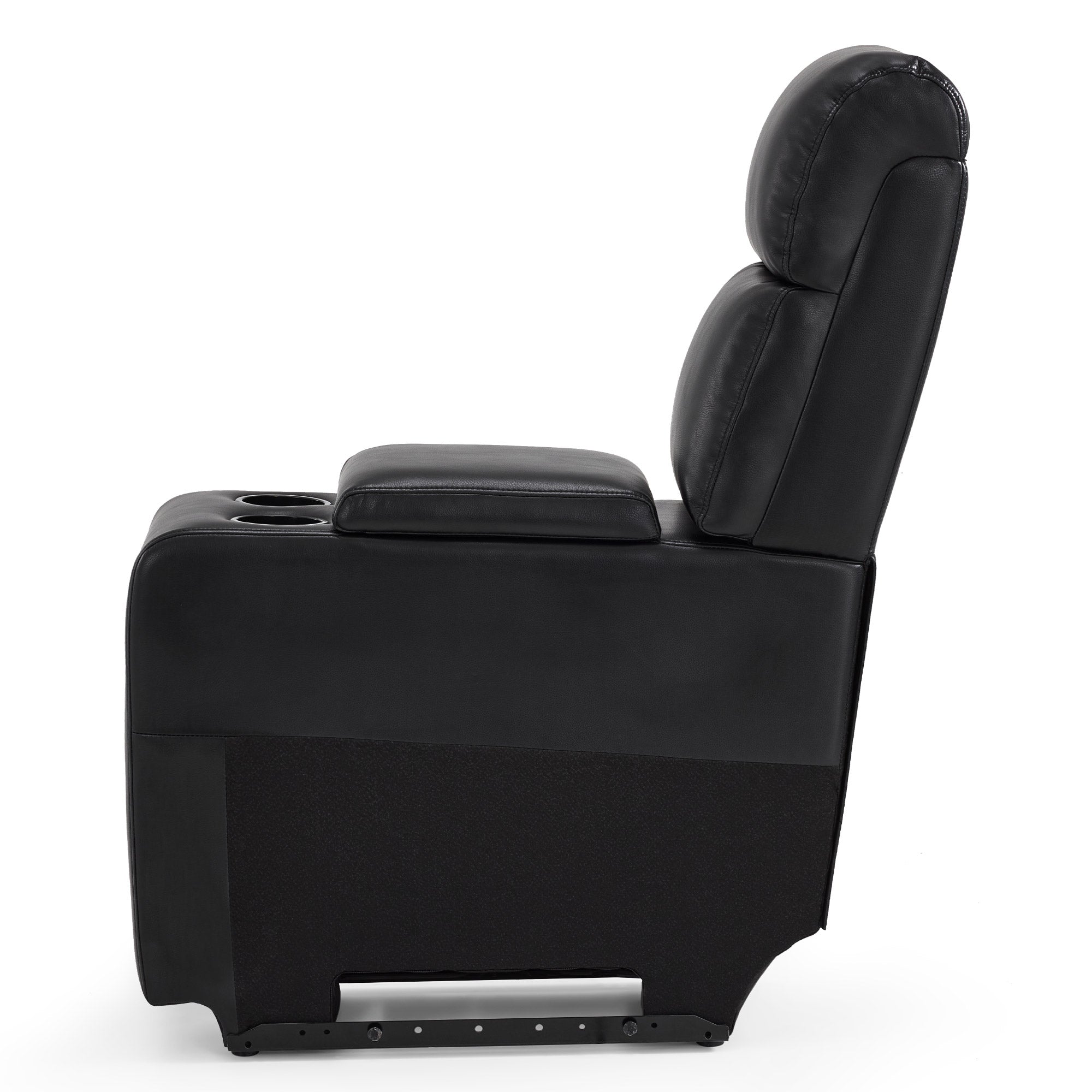 Console voor 2-zits Bioscoopstoel 7705 - Opbergruimte & Bekerhouder (zwart kunstleer) – foto 5
