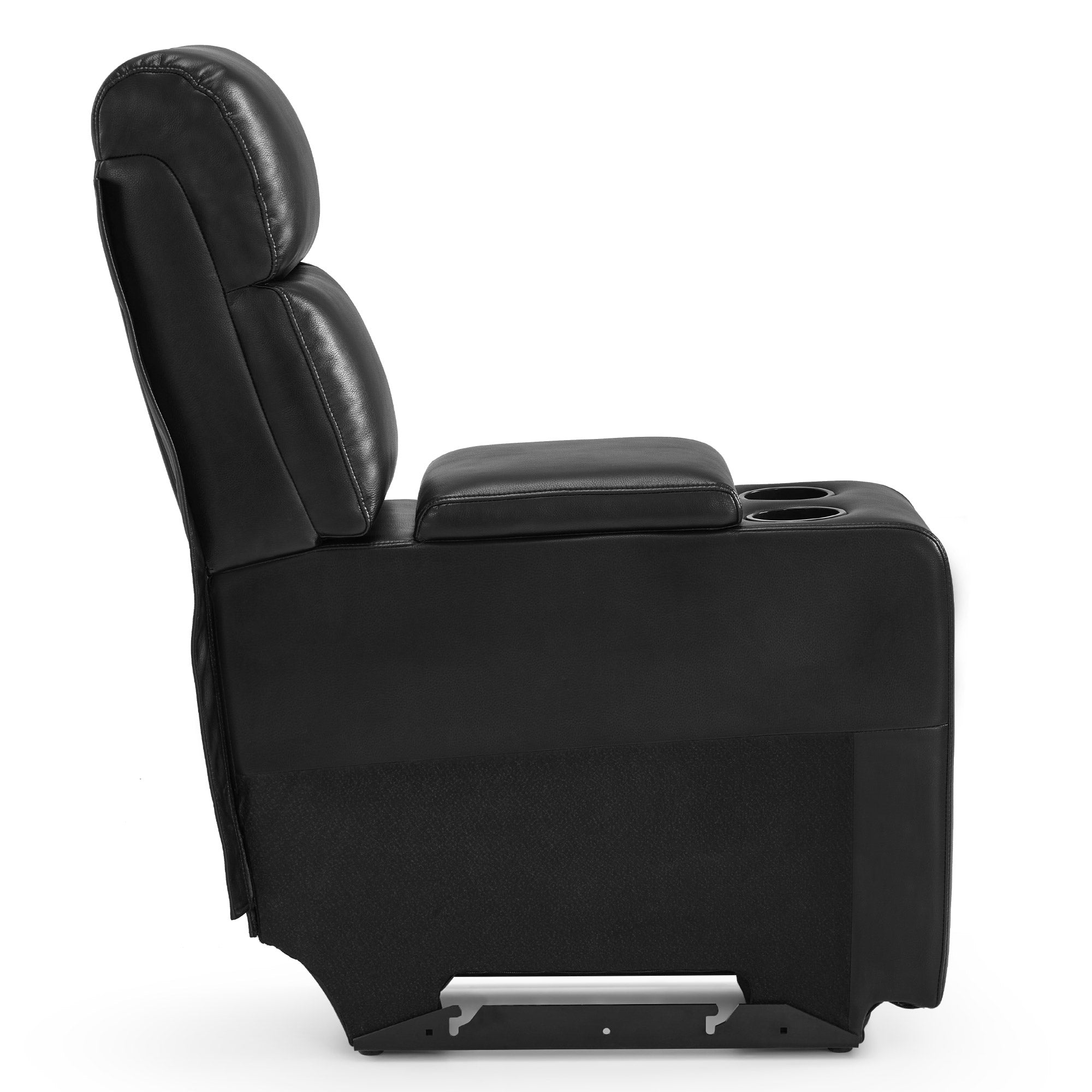 Console voor 2-zits Bioscoopstoel 7705 - Opbergruimte & Bekerhouder (zwart kunstleer) – foto 7