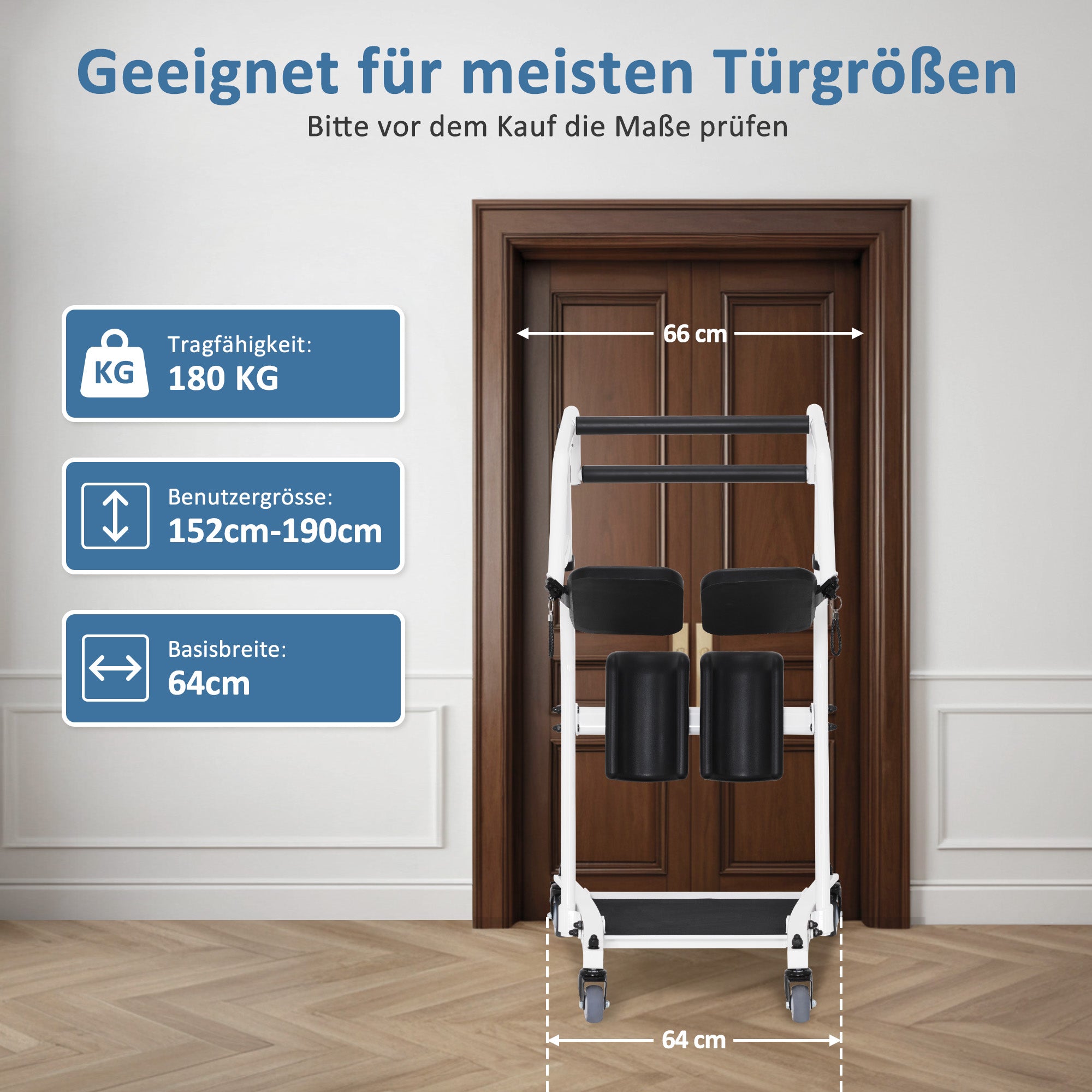 Patiëntenlift Opstahulp Senioren, Transferhulp tot 180KG, 86*64*118 CM – foto 3