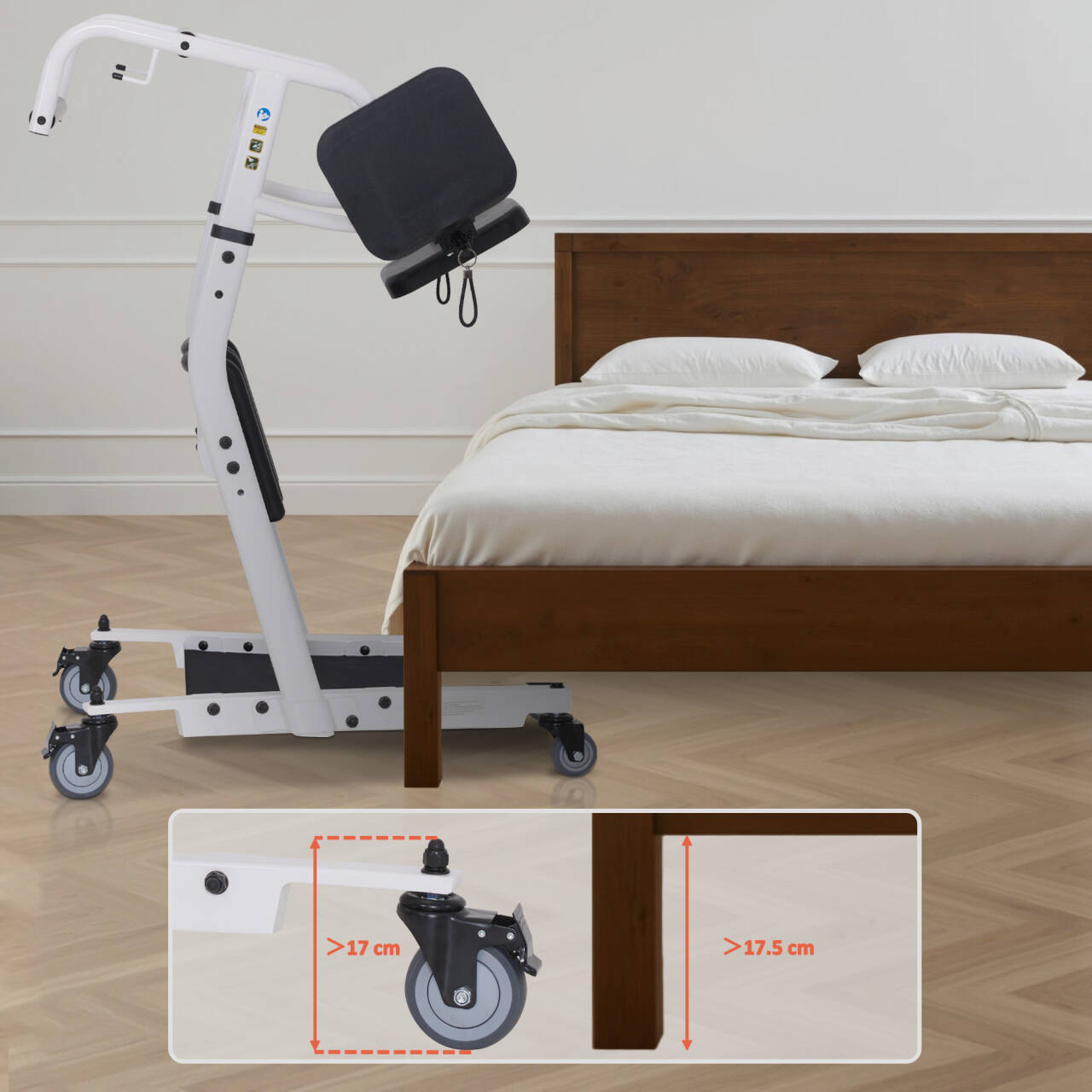 Patiëntenlift Opstahulp Senioren, Transferhulp tot 180KG, 86*64*118 CM – foto 4