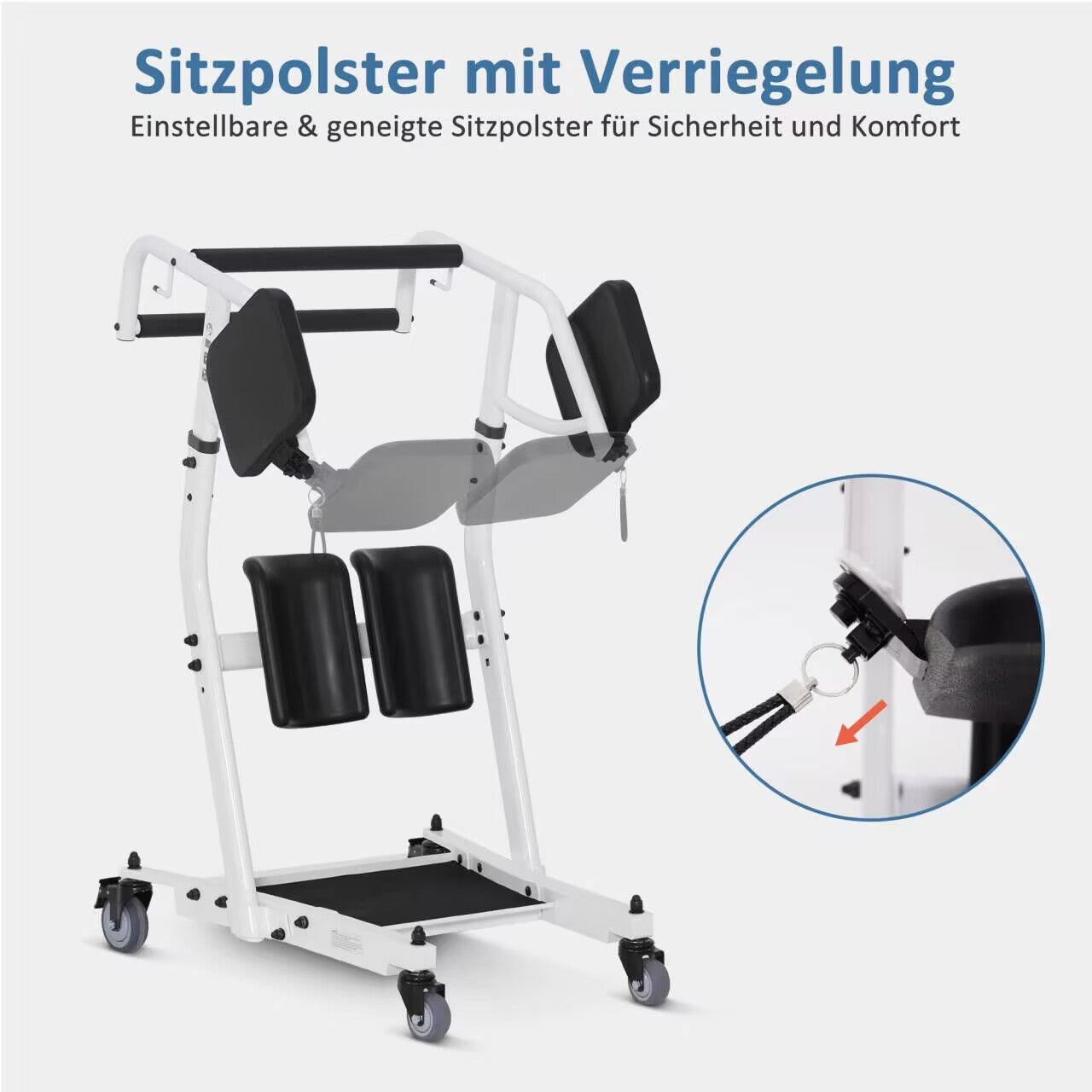 Patiëntenlift Opstahulp Senioren, Transferhulp tot 180KG, 86*64*118 CM – foto 5