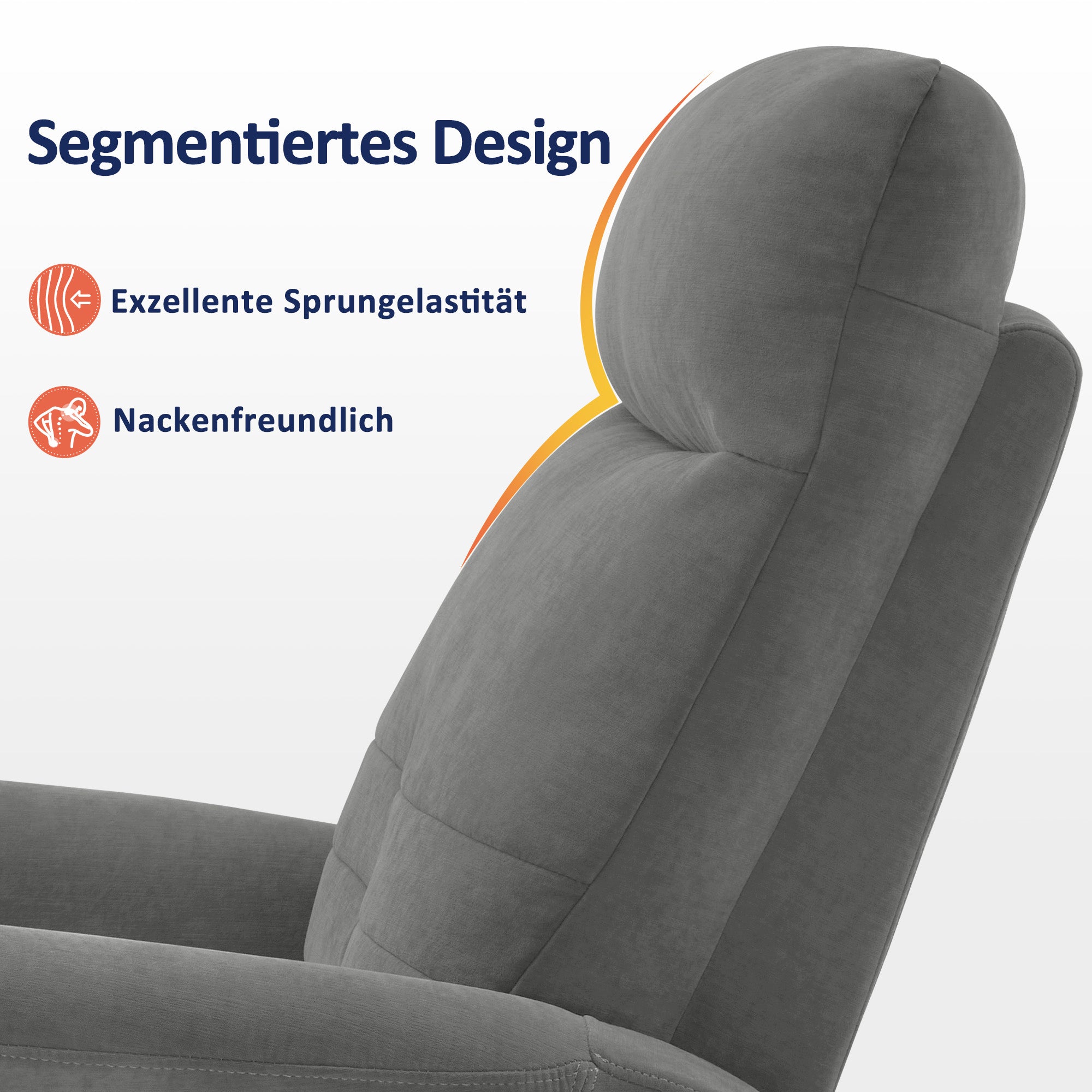 relaxfauteuil TV-fauteuil met handmatige ligfunctie, schommel- & draaifunctie, 360° draaibaar, woon-/slaapkamer, 7011 – foto 9
