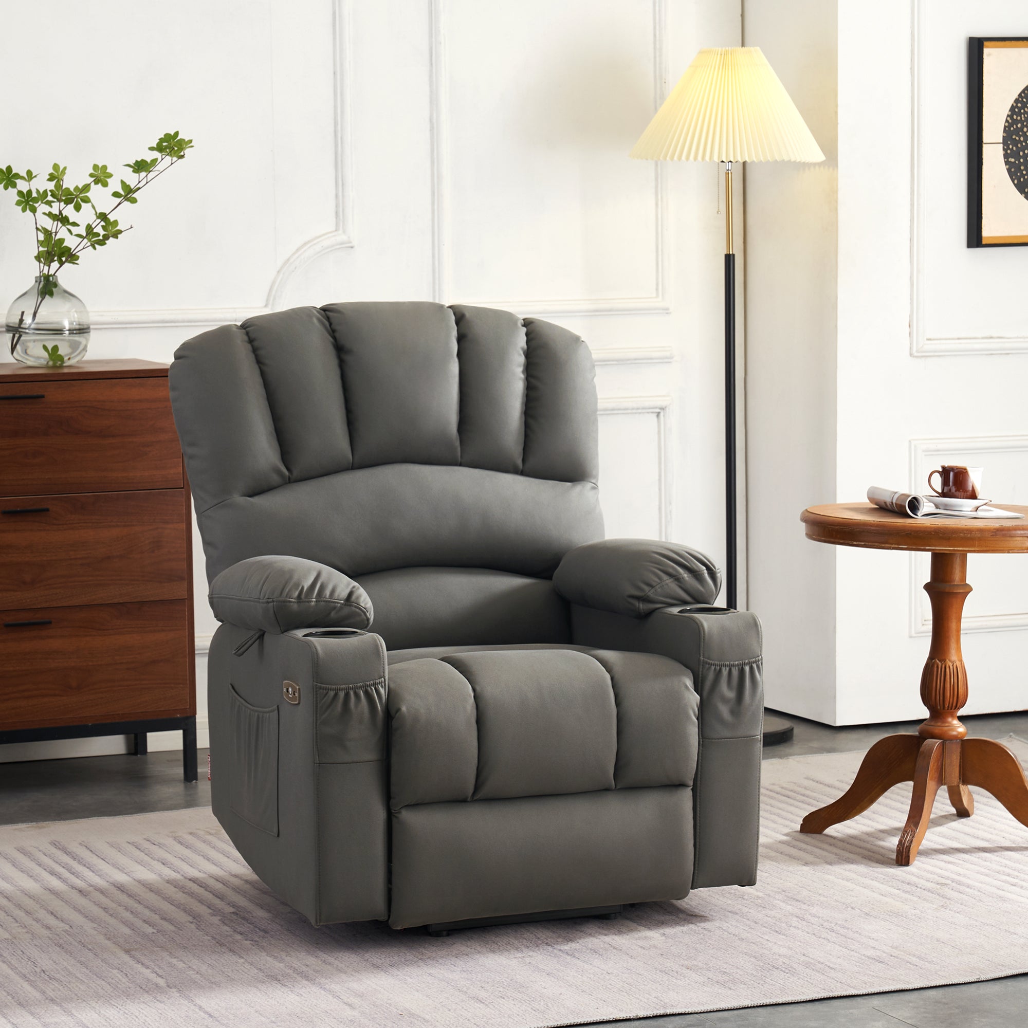 Elektrische Relaxfauteuil met Opstahulp & Massage, USB, voor Ouderen – foto 2