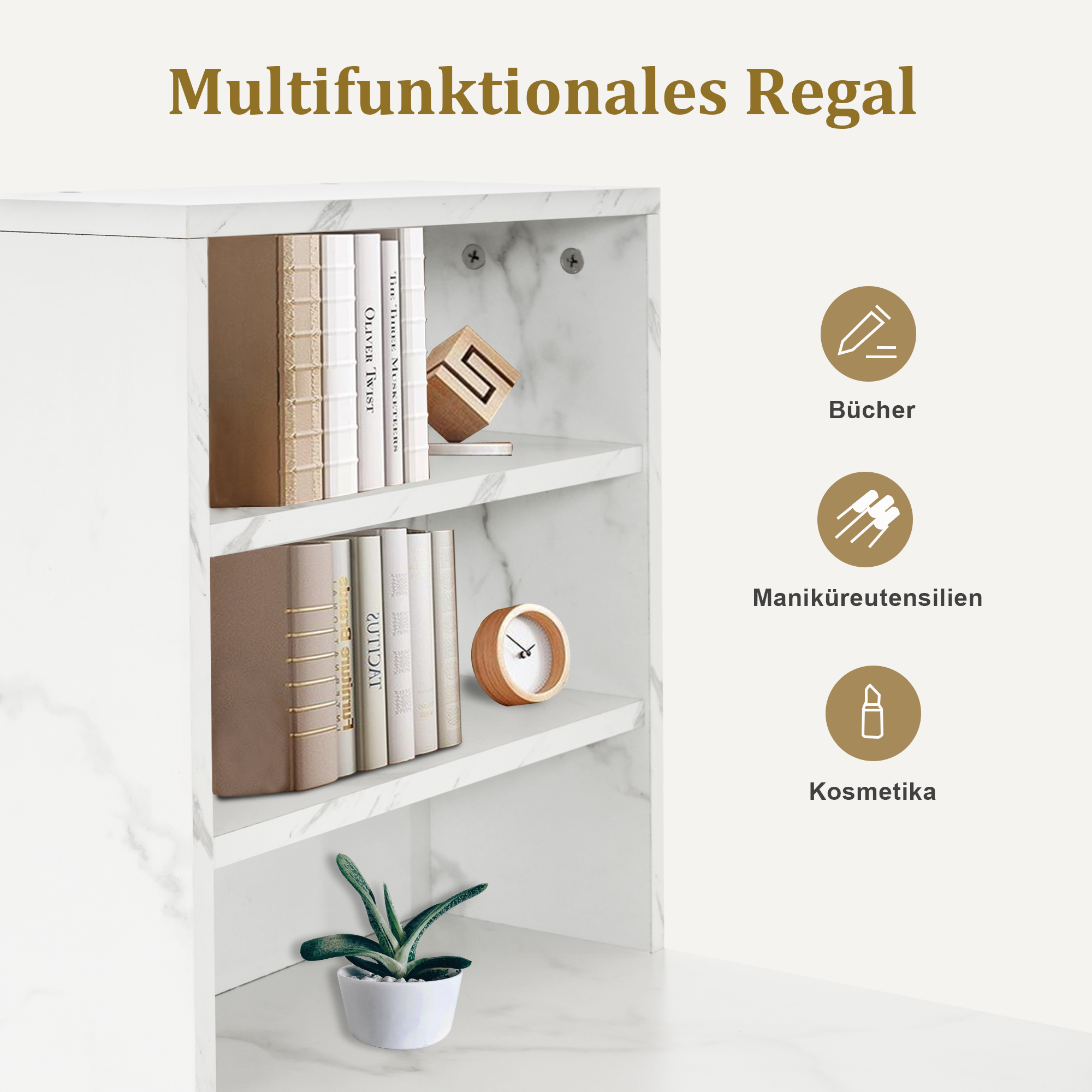 Bureau met 3 lades, Nageltafel van hout & metaal, Kaptafel & Computertafel – foto 4