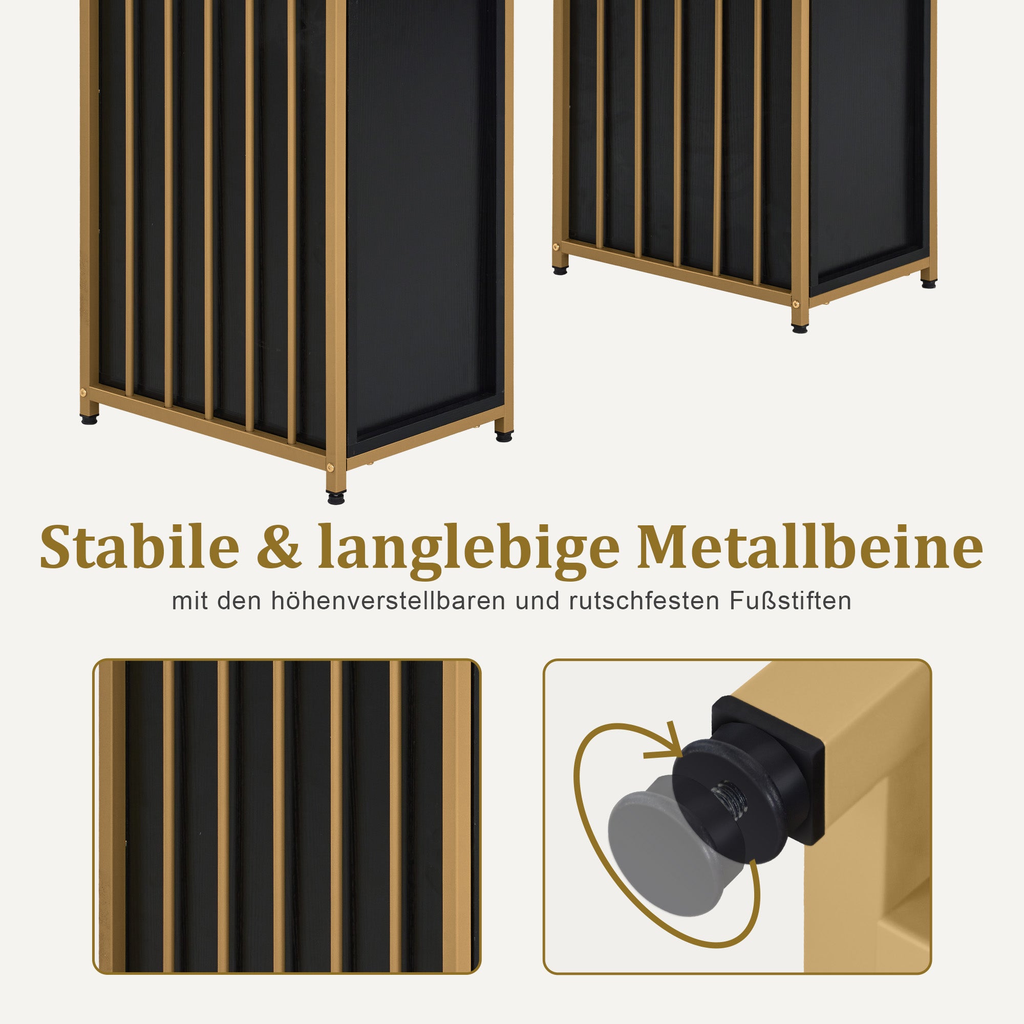 Bureau met 6 lades, Nageltafel van hout & metaal, Kaptafel & Opbergtafel – foto 14