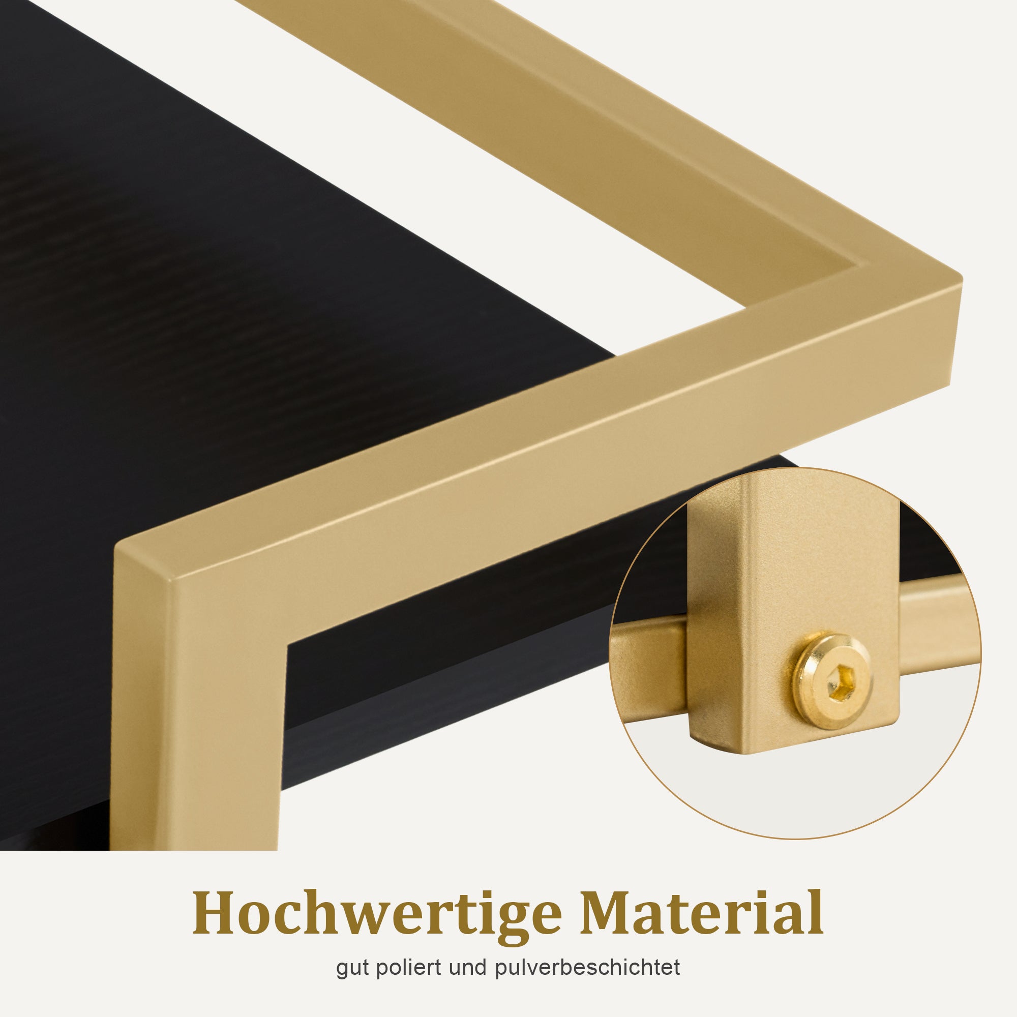 Serveerwagen met wielen, Keukenwagen Barwagen, metalen frame, 3 niveaus – foto 12