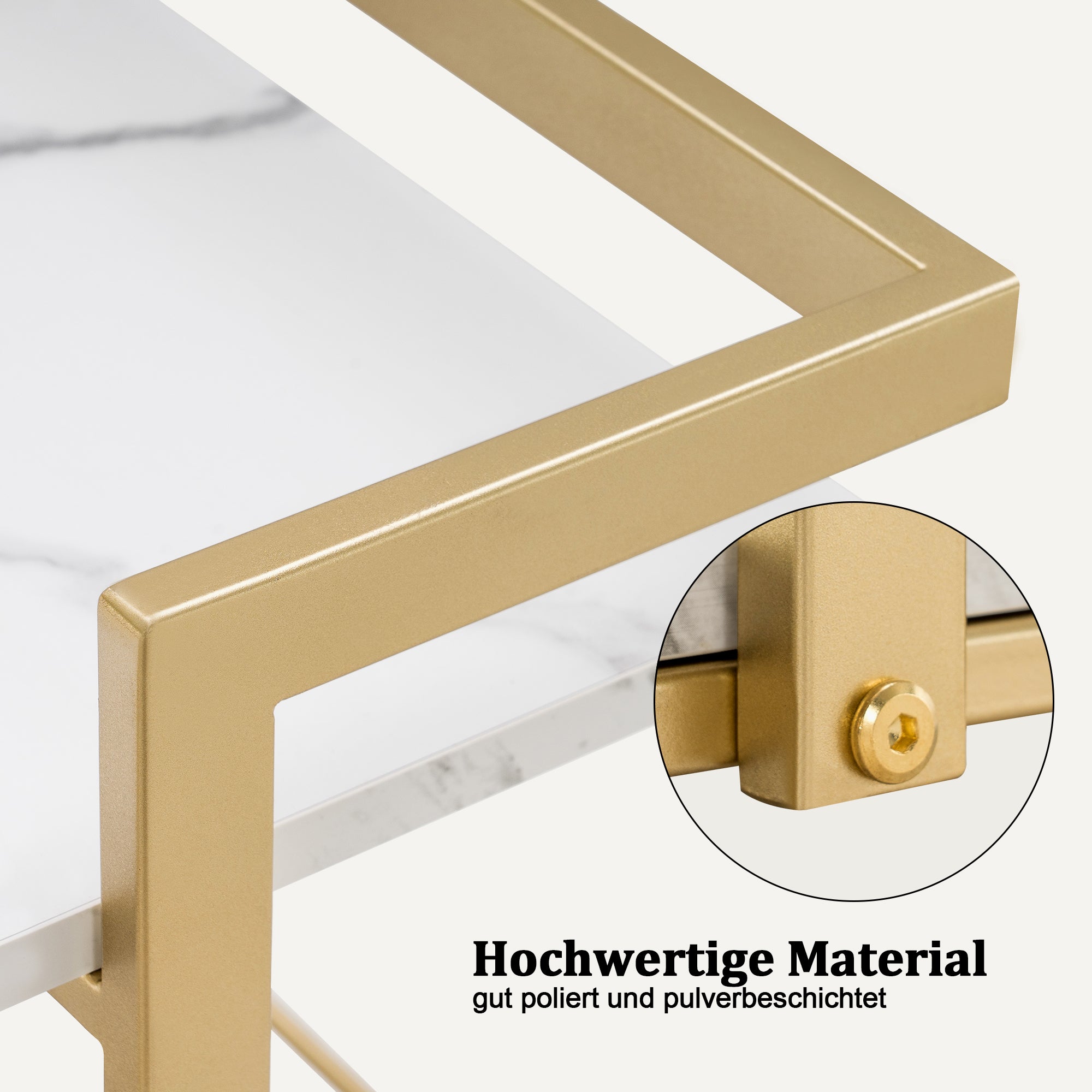Serveerwagen met wielen, Keukenwagen Barwagen, metalen frame, 3 niveaus – foto 8
